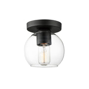 Knox 7" Flush Mount, Black Finish - Bees Lighting