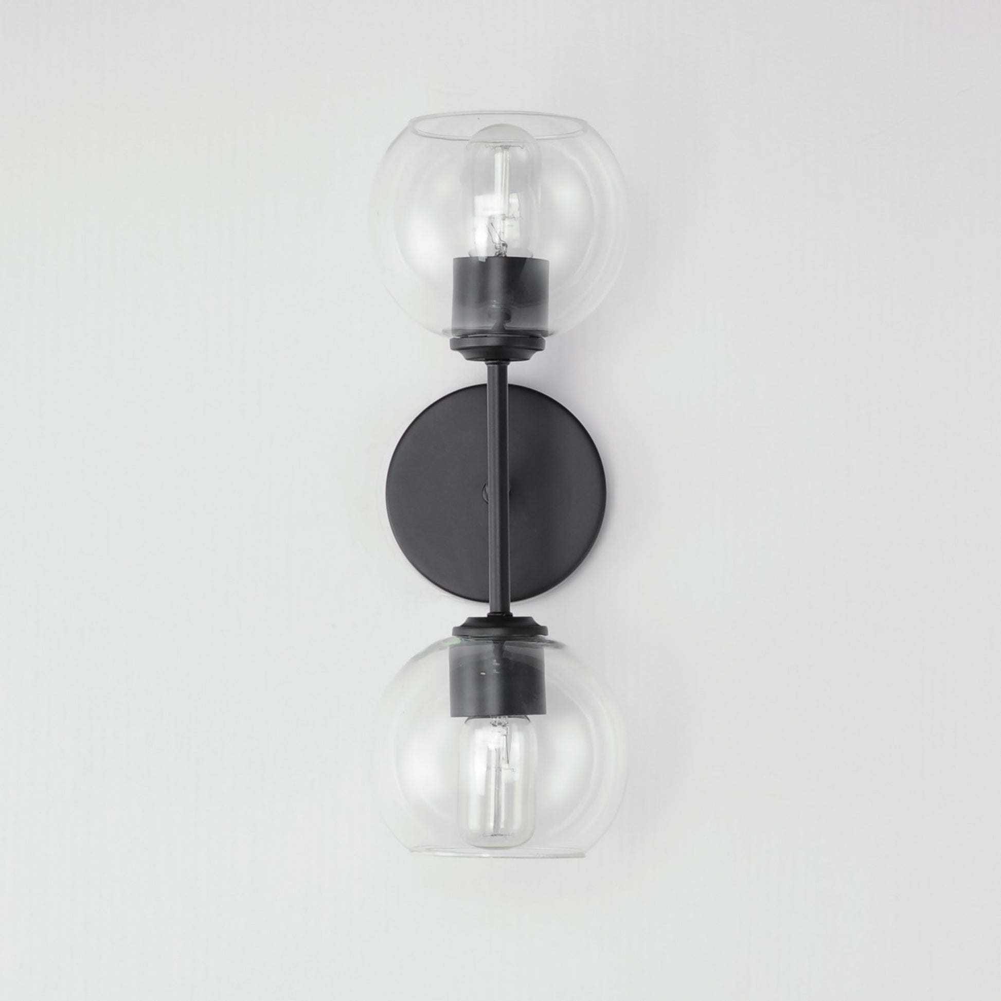 Knox 17" 2-Light Wall Sconce, Black Finish - Bees Lighting