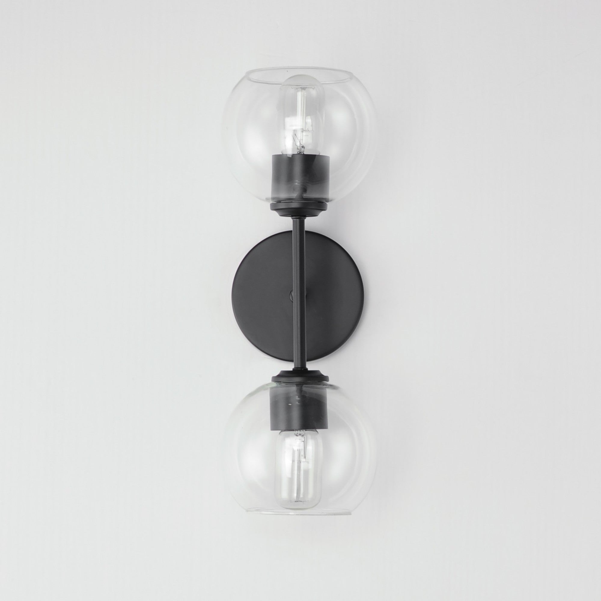 Knox 17" 2-Light Wall Sconce, Black Finish - Bees Lighting