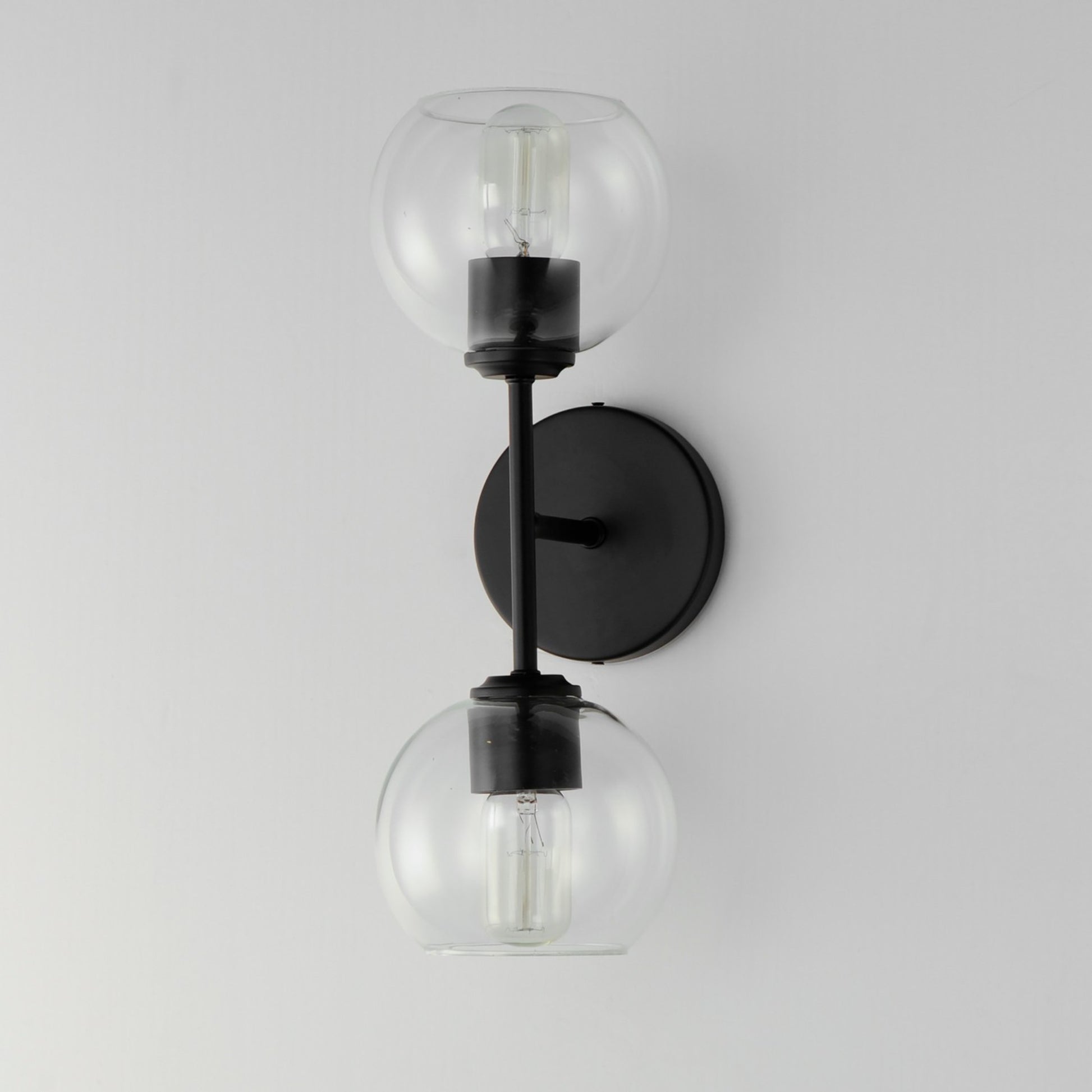 Knox 17" 2-Light Wall Sconce, Black Finish - Bees Lighting