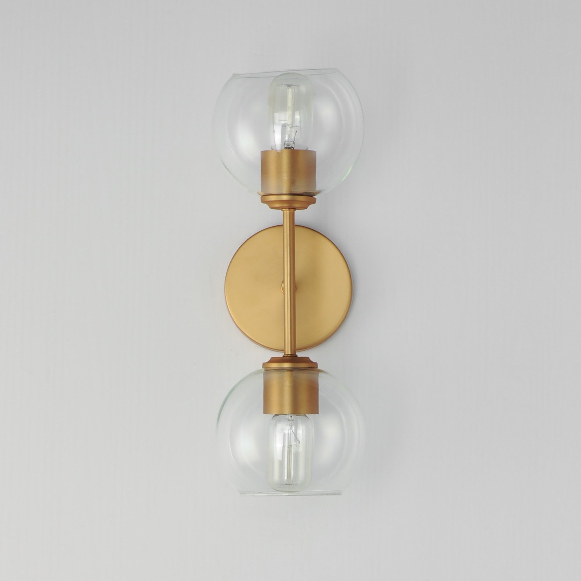 Knox 17" 2-Light Wall Sconce, Natural Aged Brass Finish