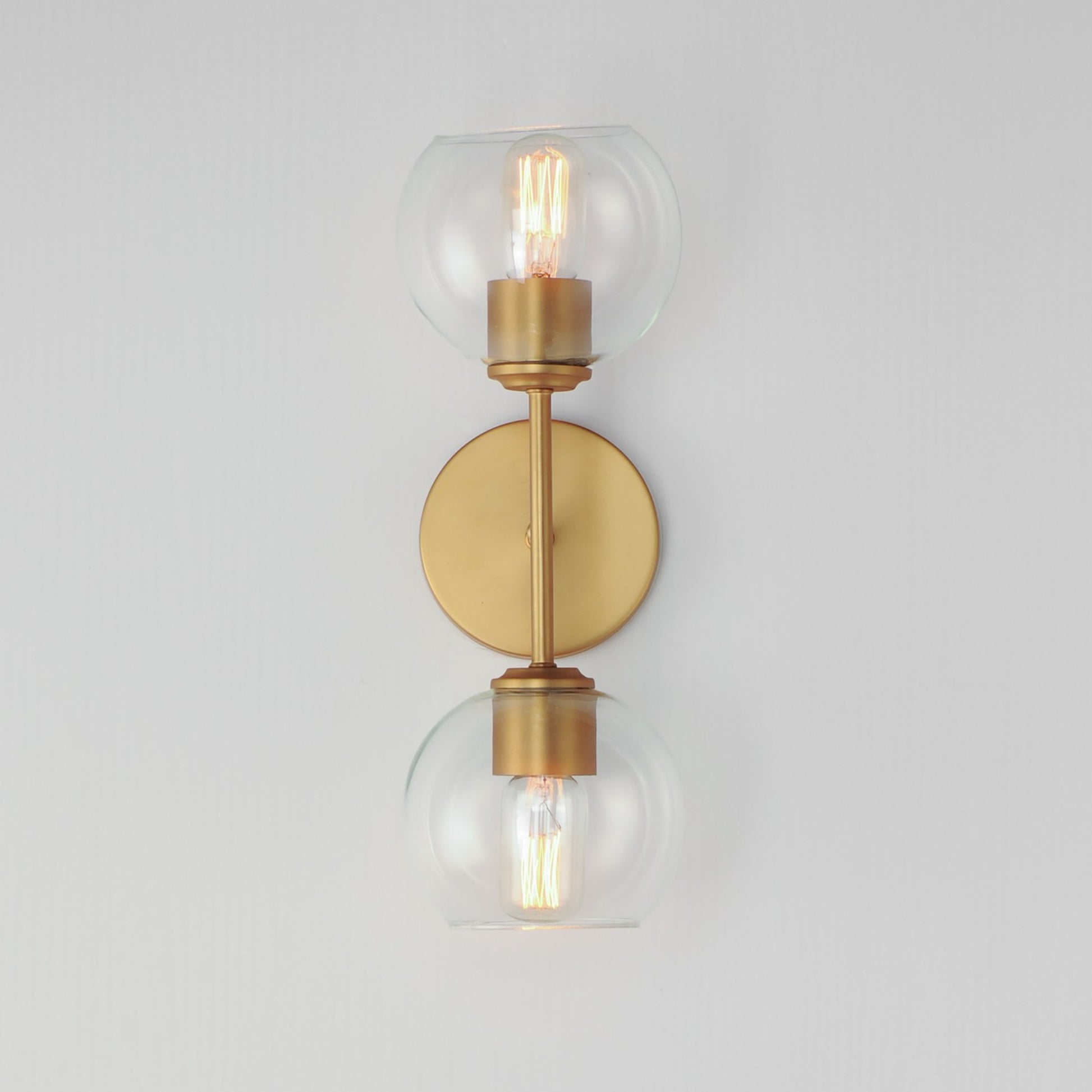 Knox 17" 2-Light Wall Sconce, Natural Aged Brass Finish - Bees Lighting
