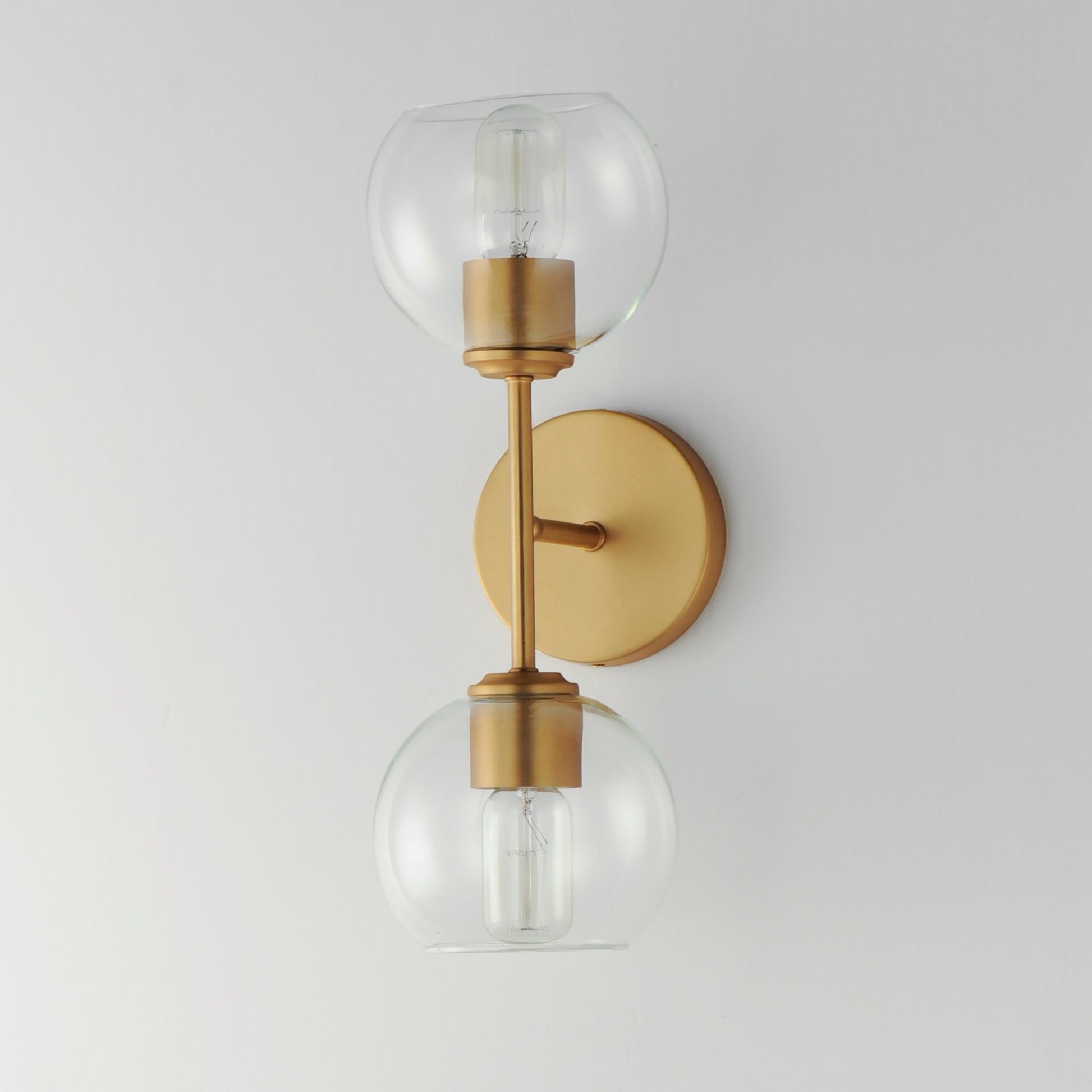 Knox 17" 2-Light Wall Sconce, Natural Aged Brass Finish - Bees Lighting