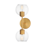 Knox 17" 2-Light Wall Sconce, Natural Aged Brass Finish - Bees Lighting