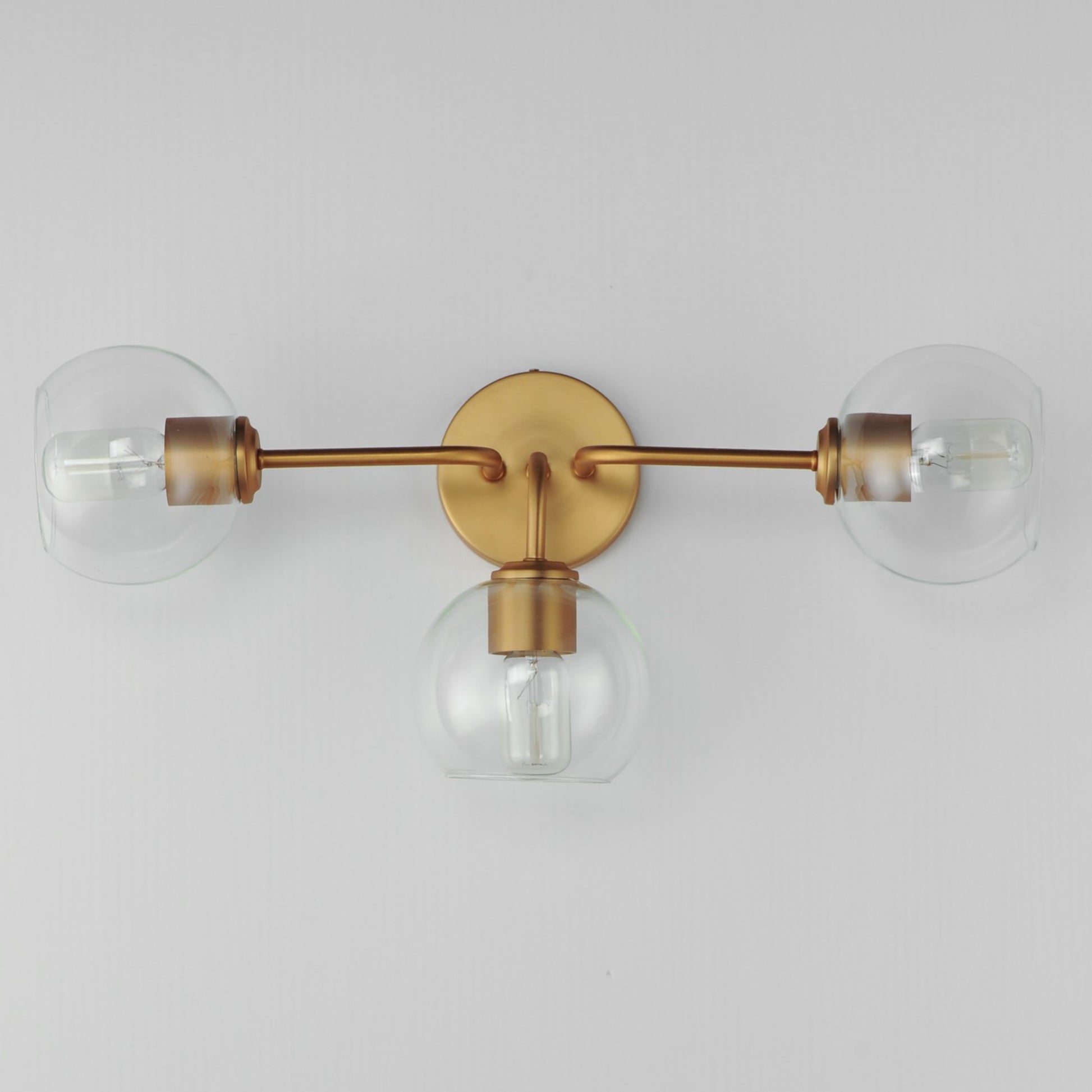 Knox 24" 3-Light Bath Vanity, Natural Aged Brass Finish - Bees Lighting