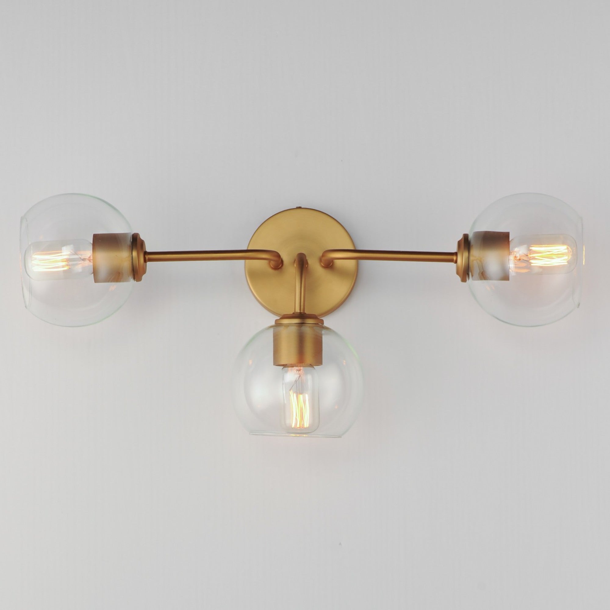 Knox 24" 3-Light Bath Vanity, Natural Aged Brass Finish - Bees Lighting