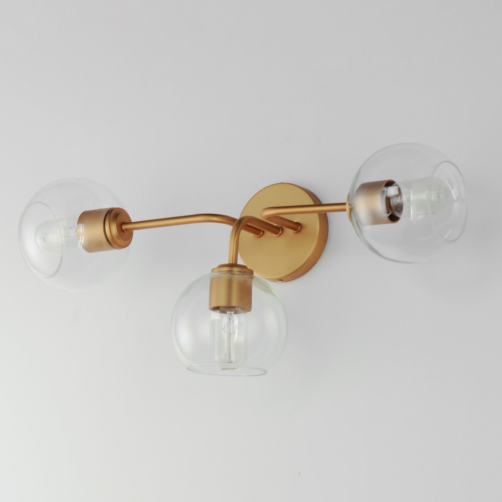 Knox 24" 3-Light Bath Vanity, Natural Aged Brass Finish - Bees Lighting