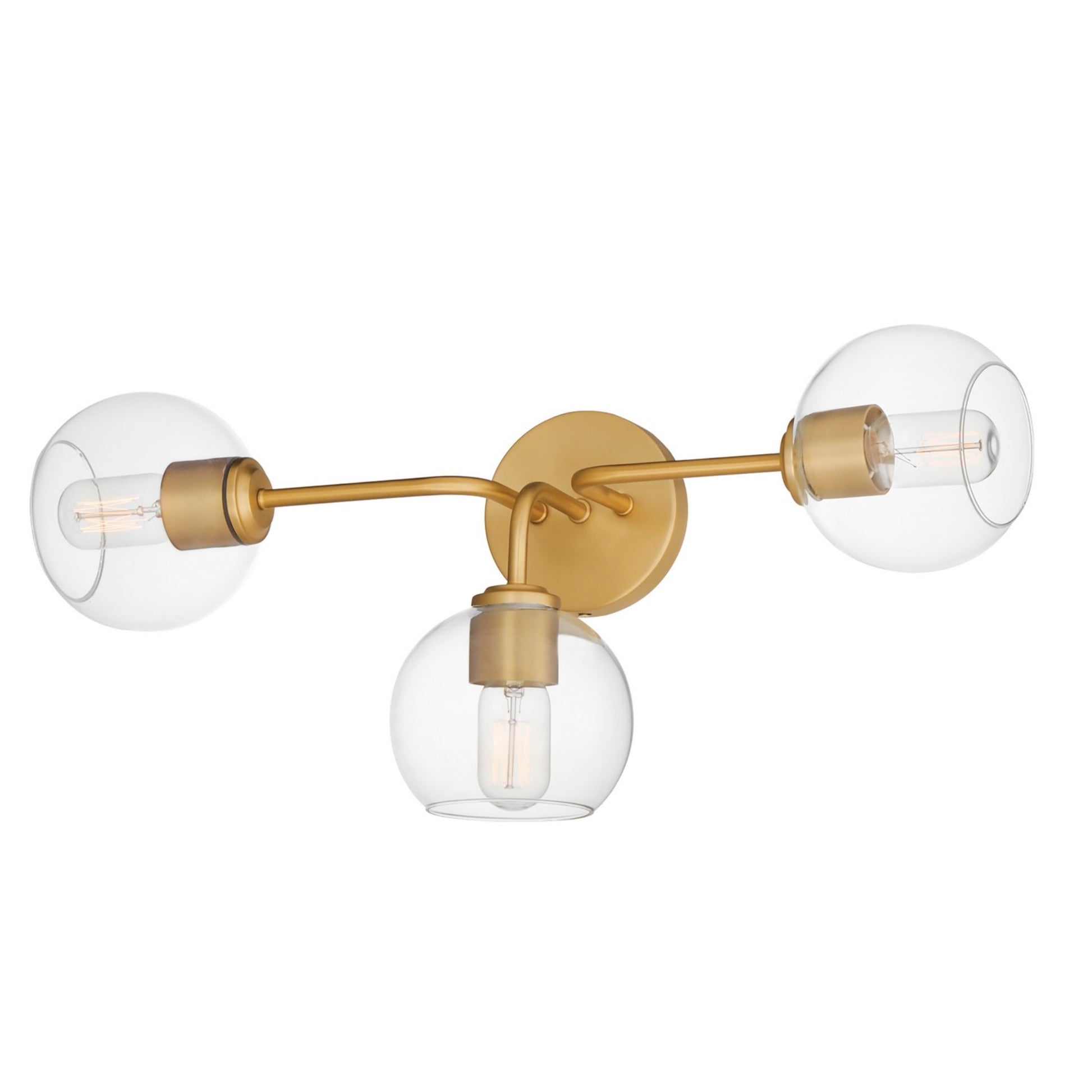 Knox 24" 3-Light Bath Vanity, Natural Aged Brass Finish - Bees Lighting