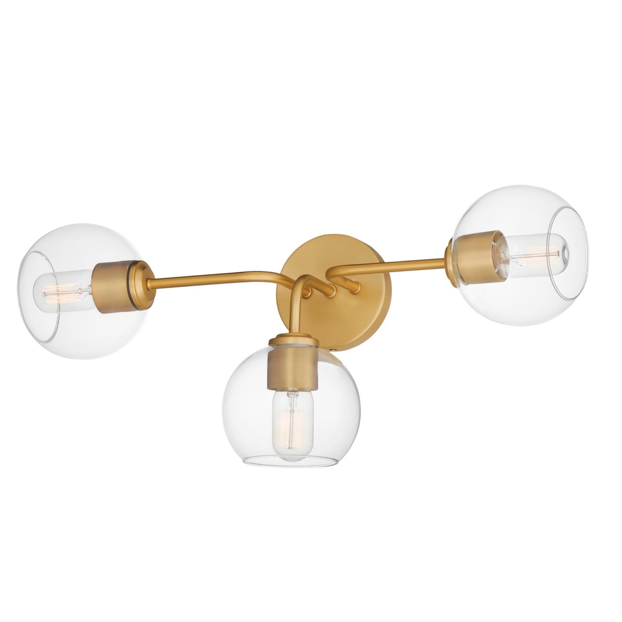 Knox 24" 3-Light Bath Vanity, Natural Aged Brass Finish