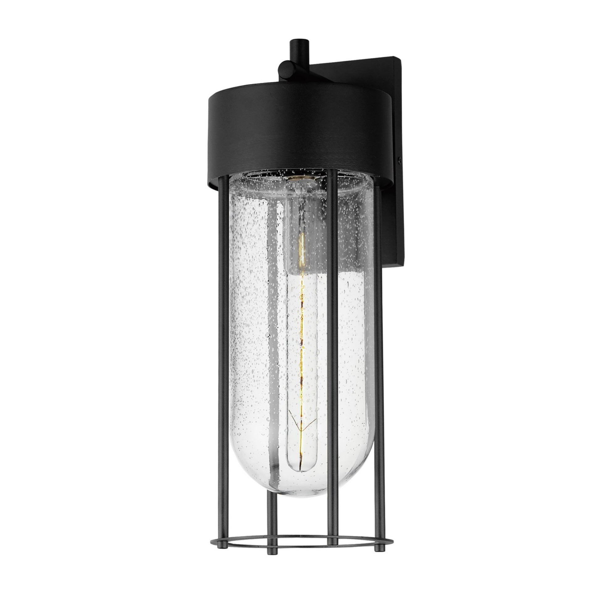 Millennial 19" Outdoor Wall Sconce, Black Finish - Bees Lighting