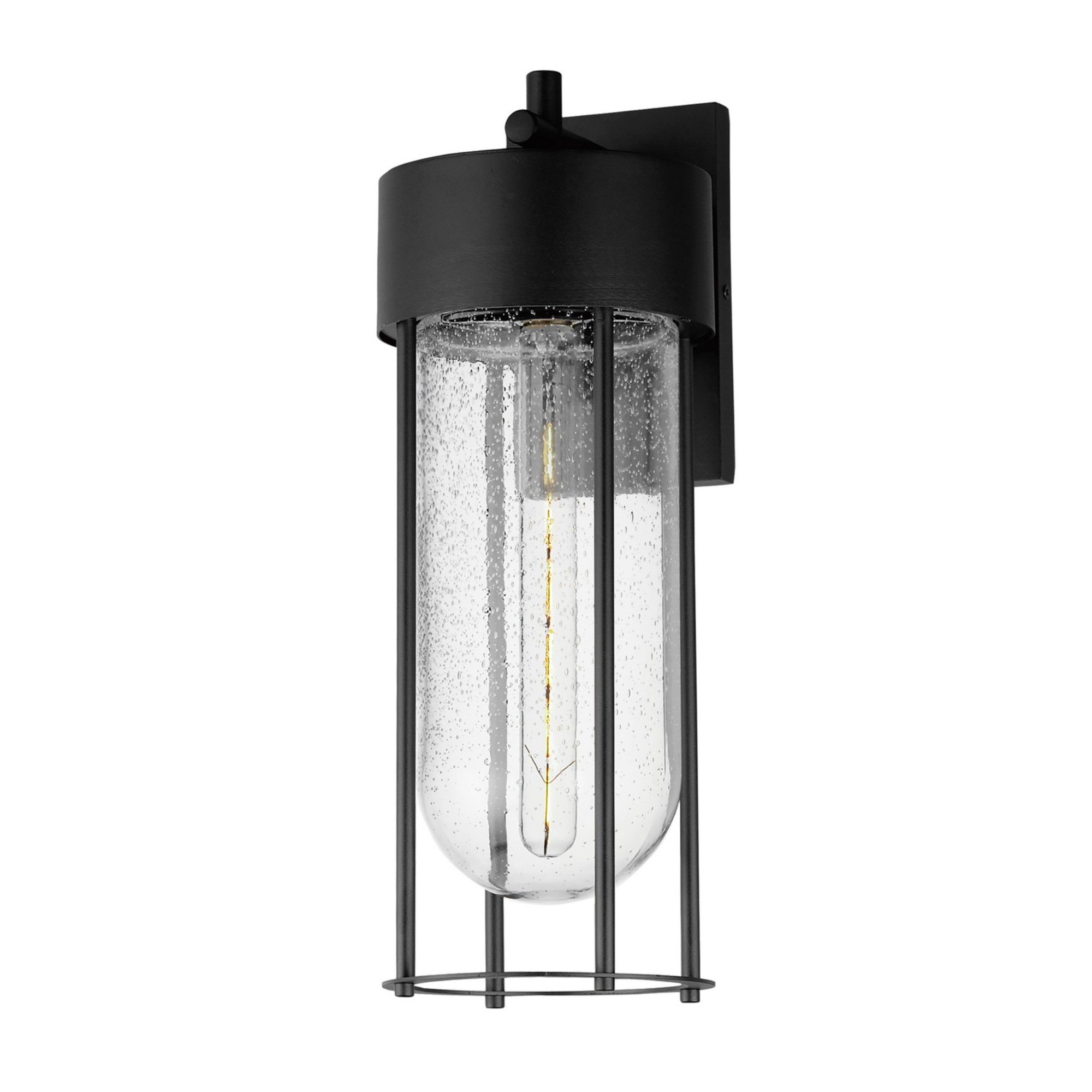 Millennial 19" Outdoor Wall Sconce, Black Finish - Bees Lighting