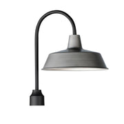 Pier M 20" Post Lantern, Weathered Zinc/Black Finish - Bees Lighting