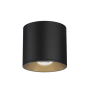 Stout 5" LED Flush Mount, Black Finish - Bees Lighting