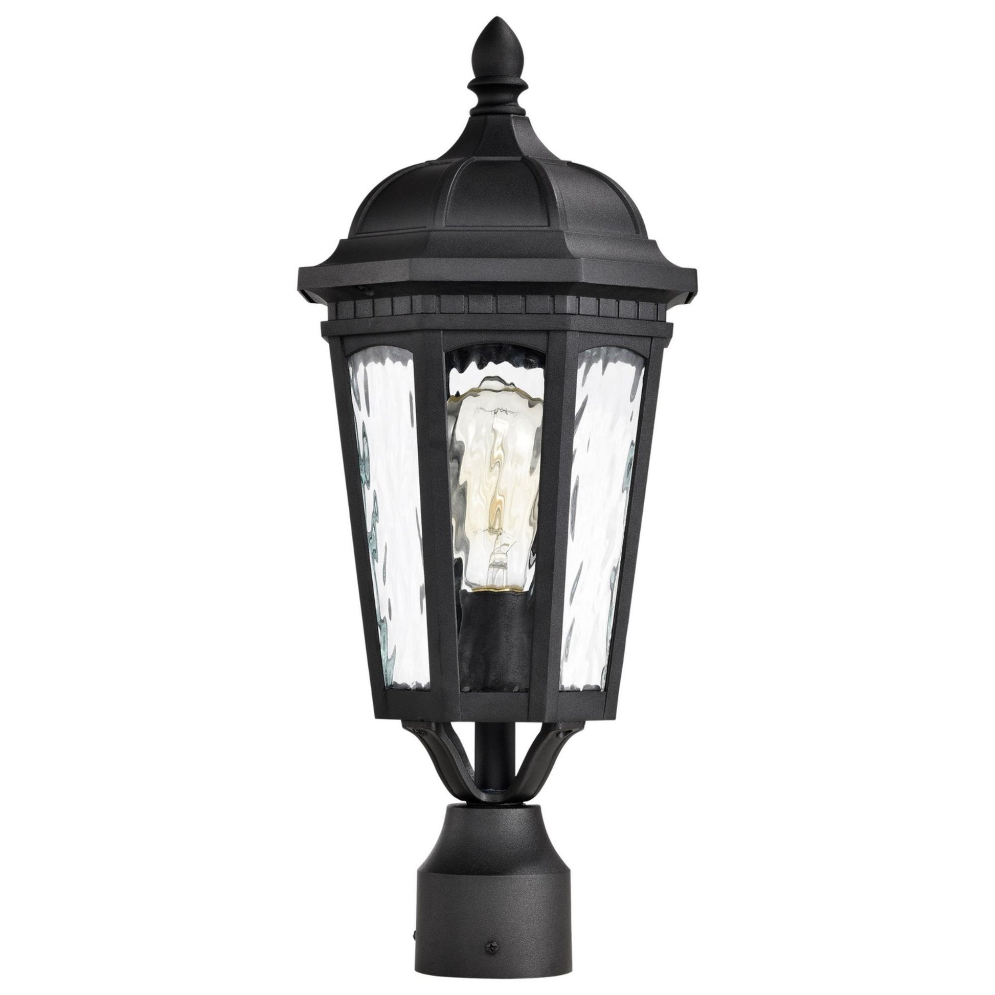 East River 20" Lamp Post, Matte Black Finish - Bees Lighting