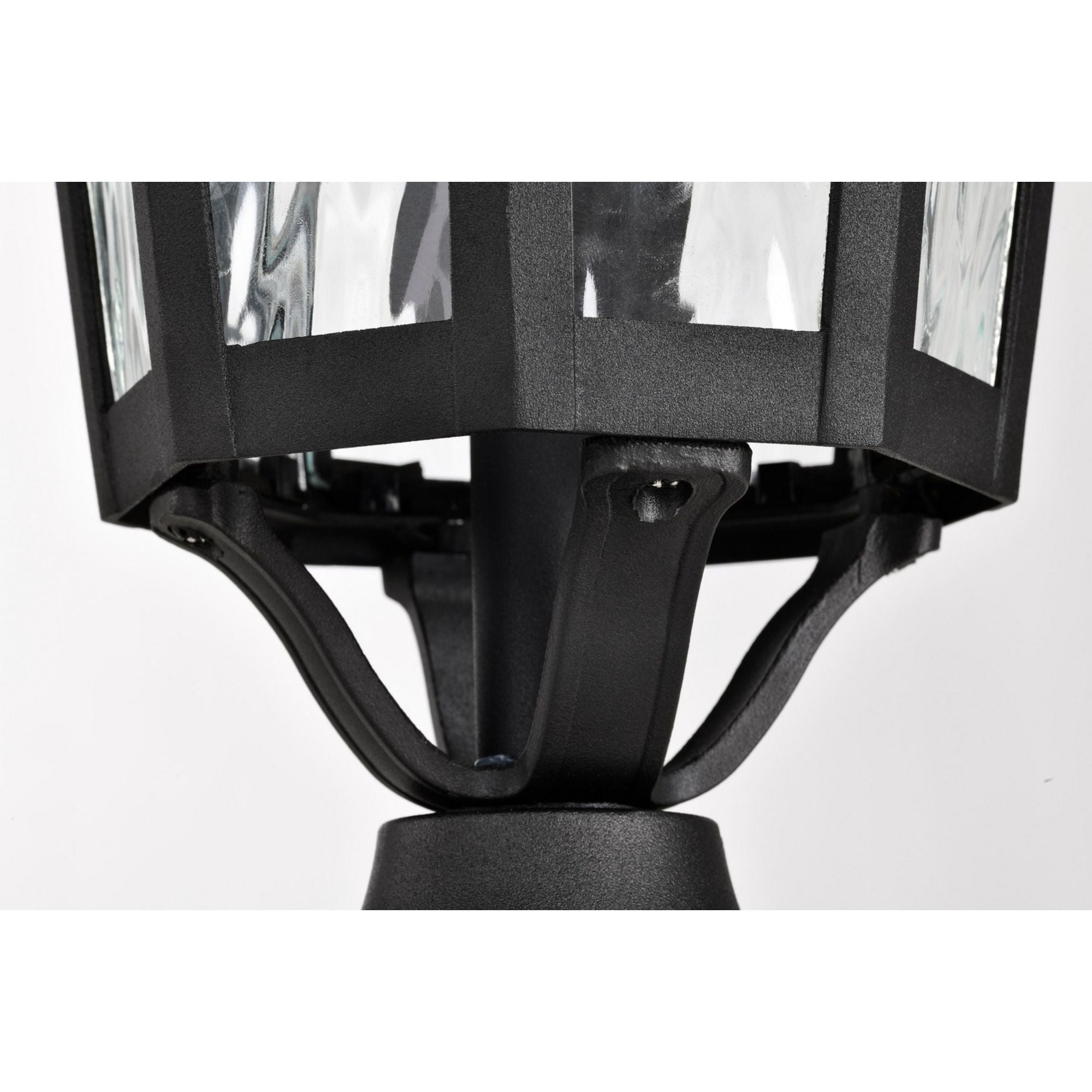 East River 20" Lamp Post, Matte Black Finish - Bees Lighting