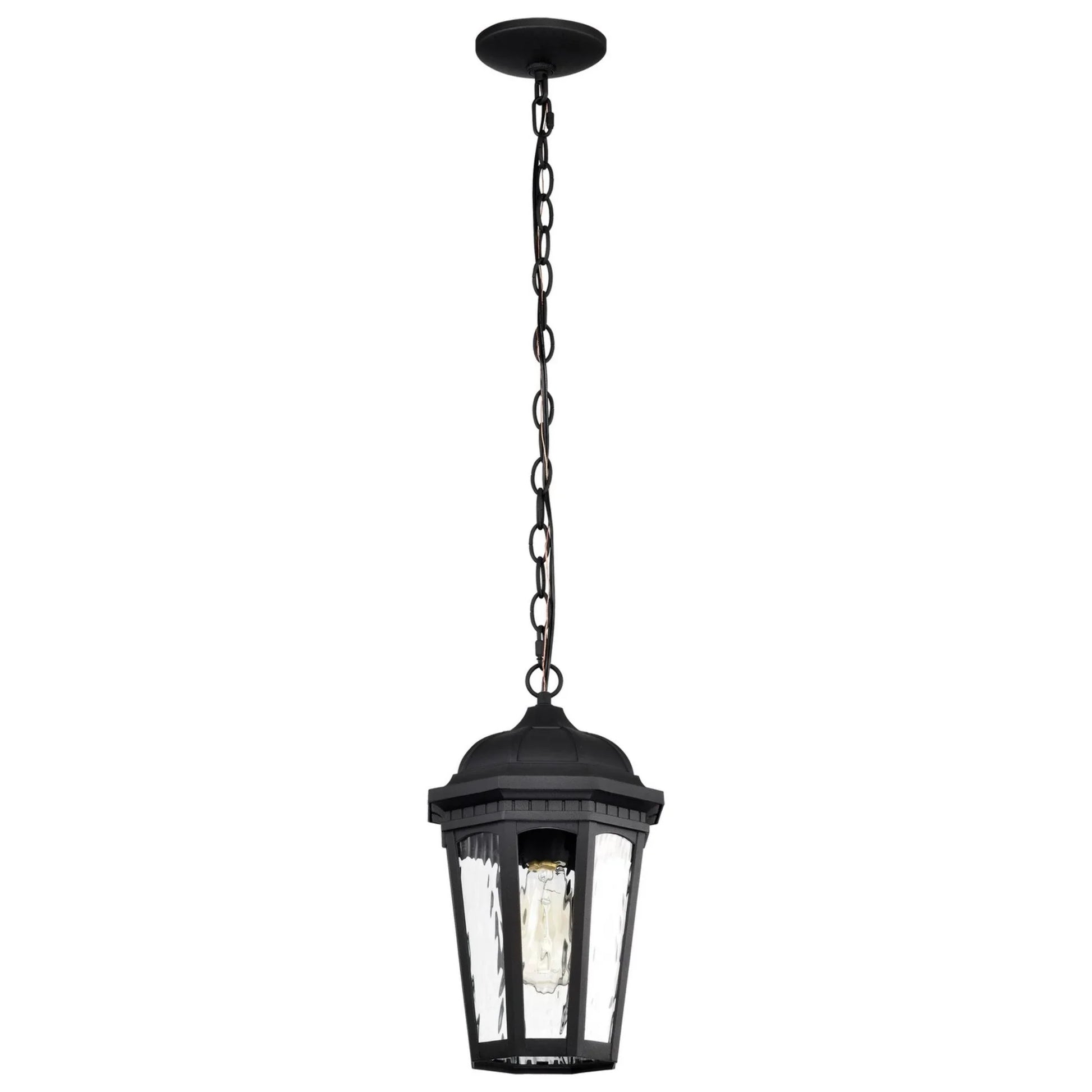 East River 15" Outdoor Hanging Light, Matte Black Finish - Bees Lighting