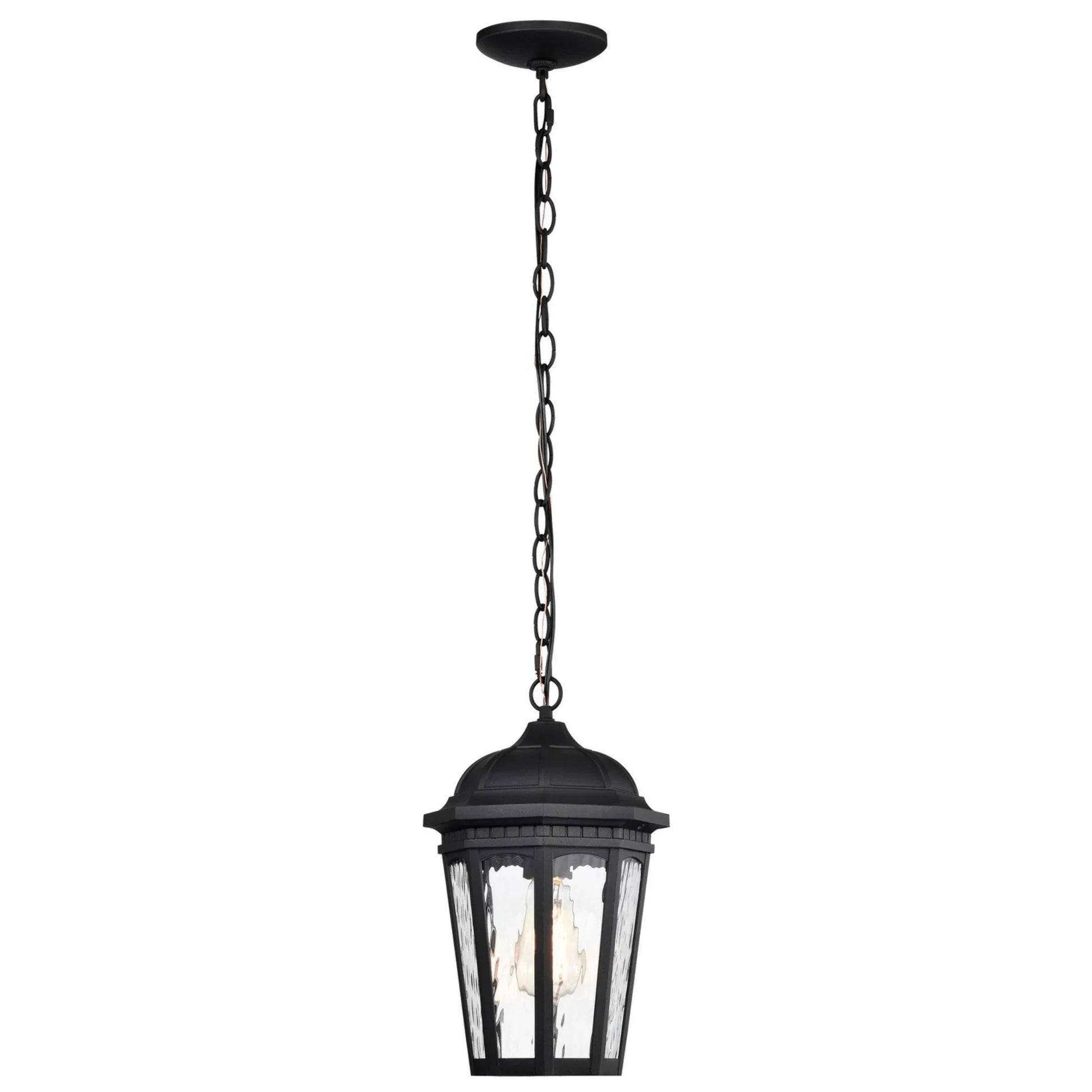 East River 15" Outdoor Hanging Light, Matte Black Finish - Bees Lighting