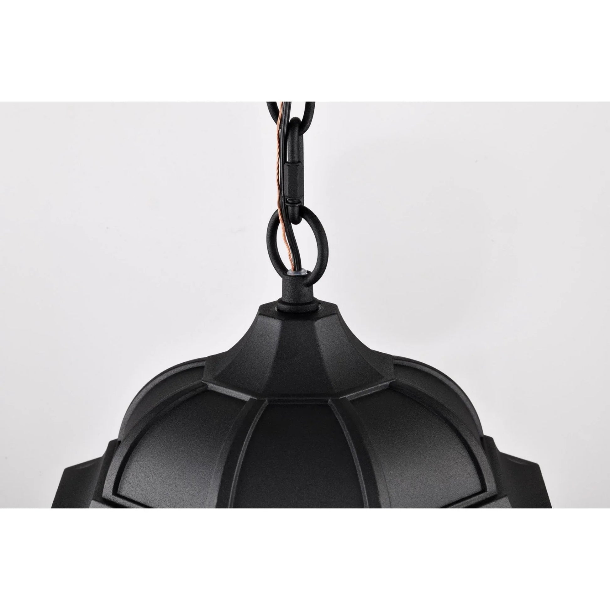 East River 15" Outdoor Hanging Light, Matte Black Finish - Bees Lighting