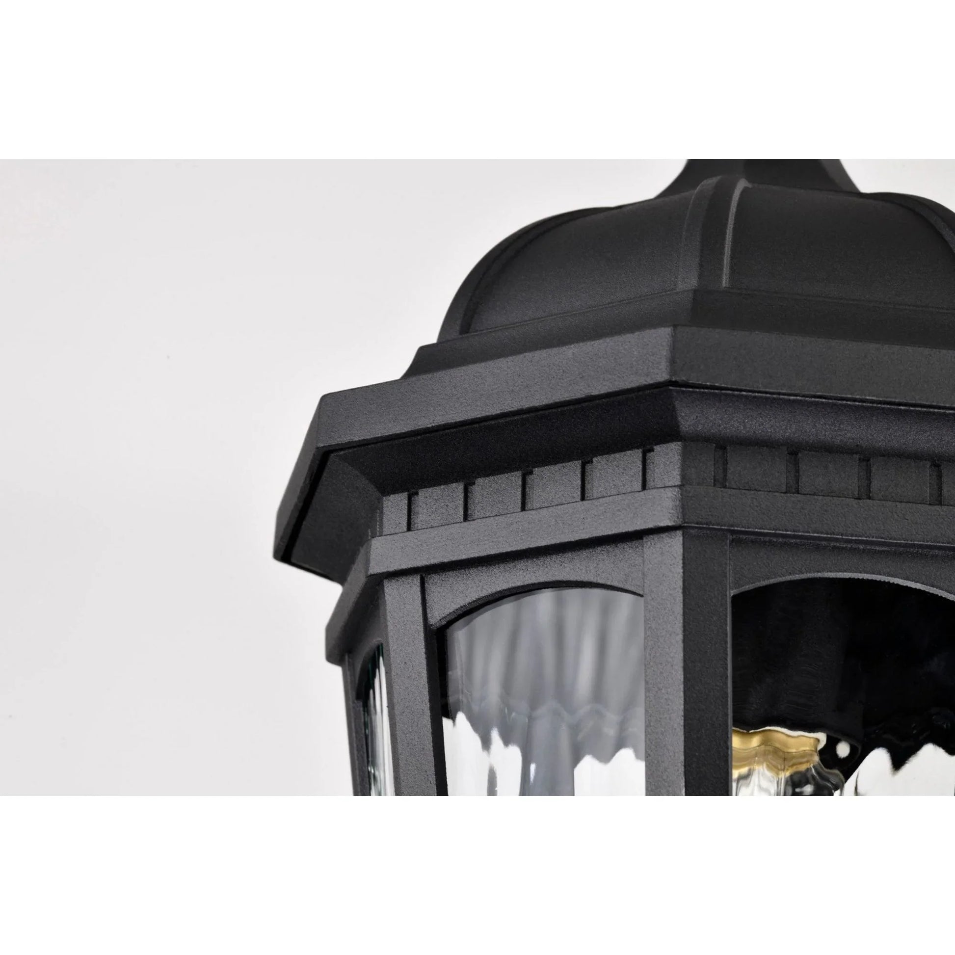 East River 15" Outdoor Hanging Light, Matte Black Finish - Bees Lighting