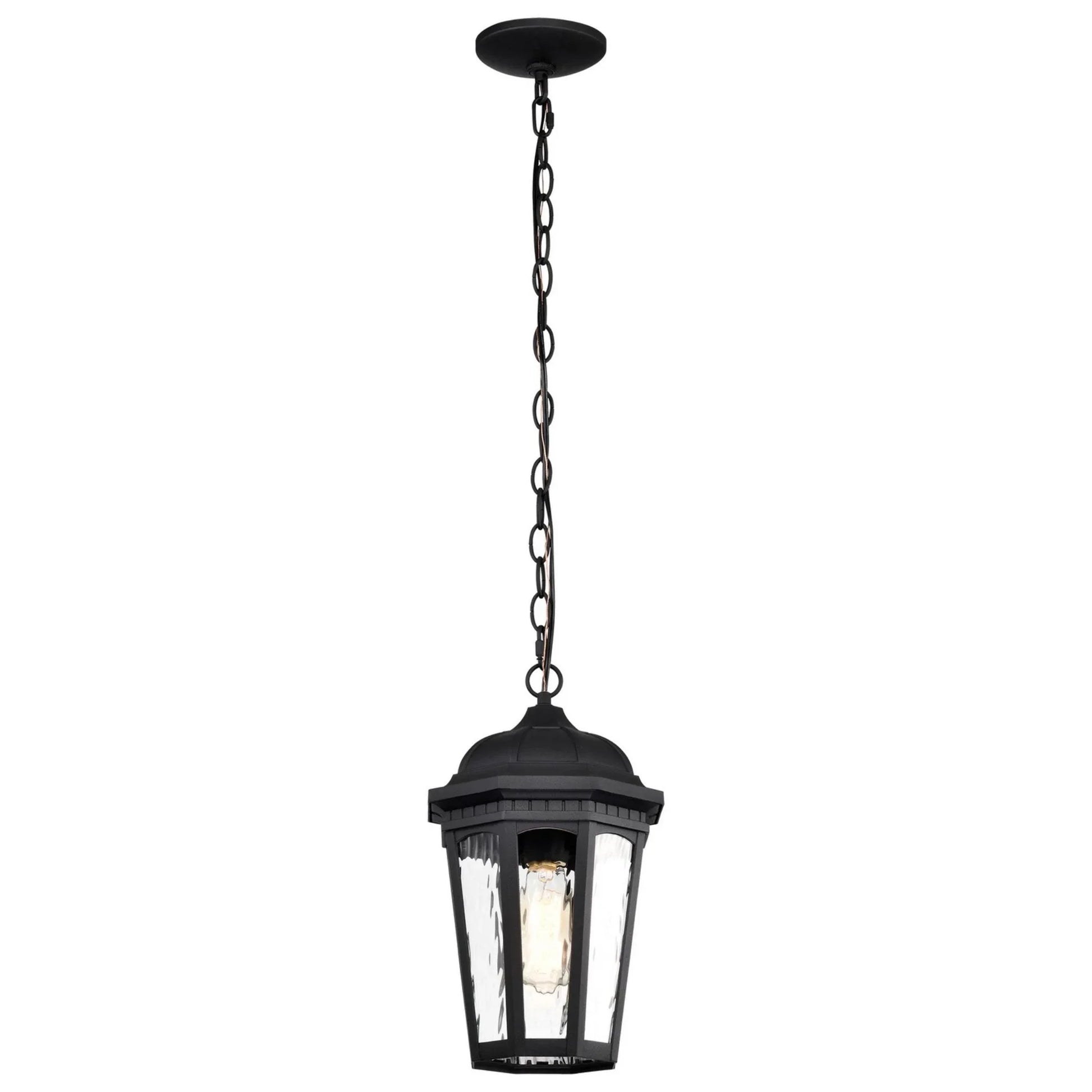 East River 15" Outdoor Hanging Light, Matte Black Finish - Bees Lighting