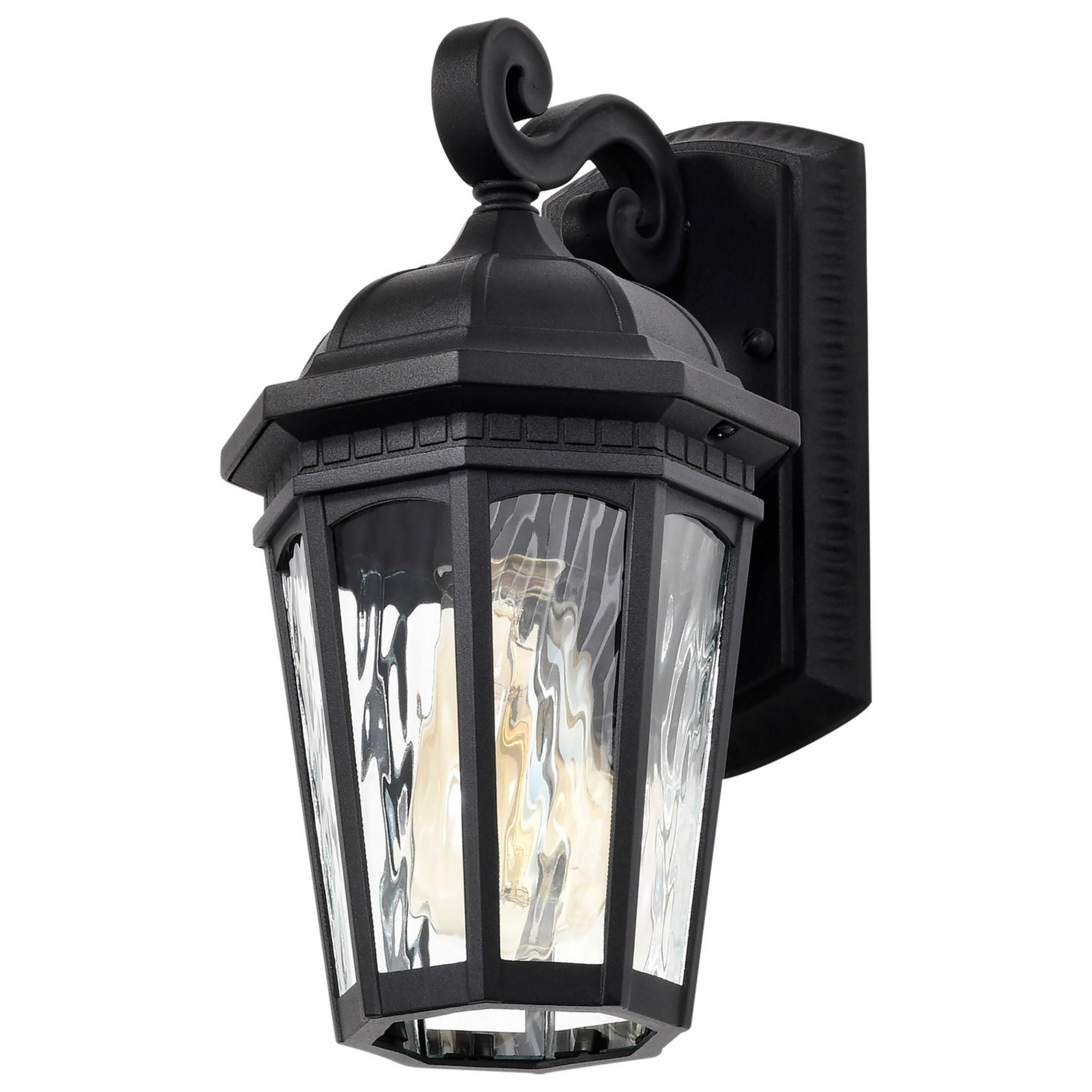 East River 12" Outdoor Wall Light, Matte Black Finish - Bees Lighting