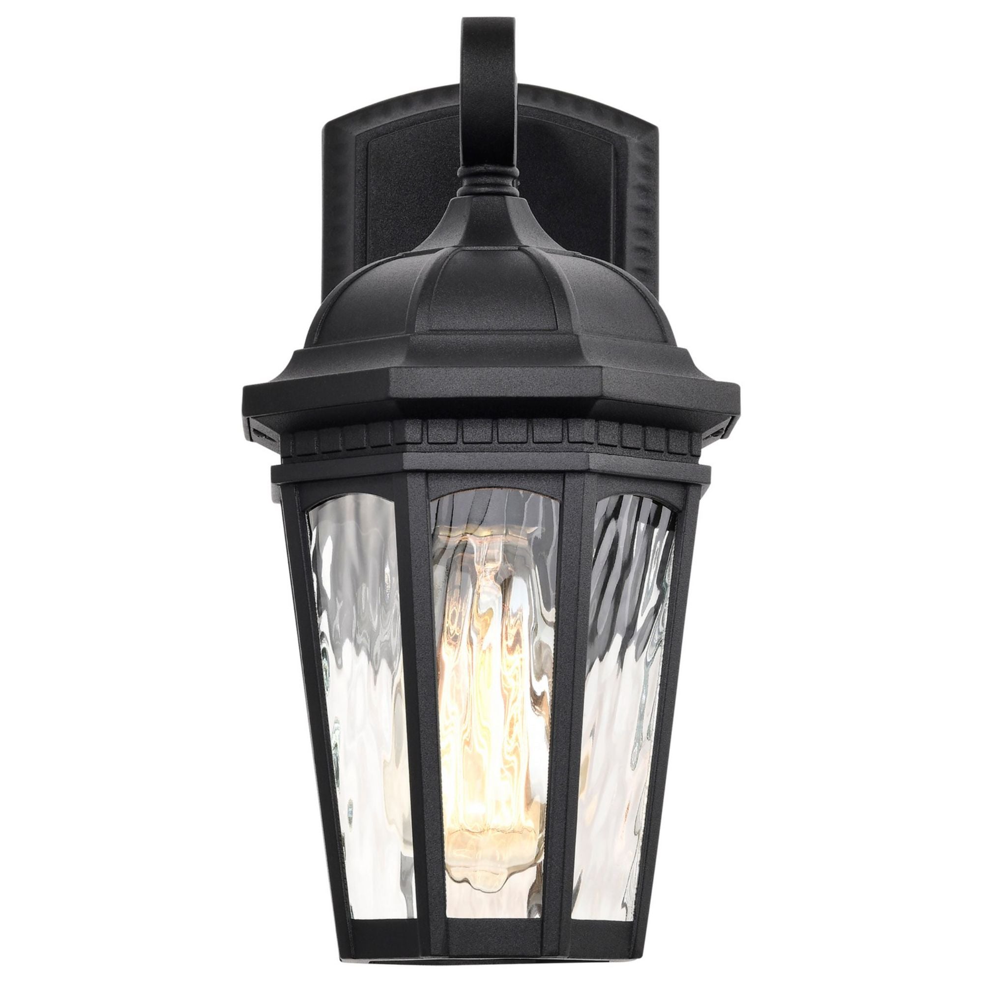 East River 12" Outdoor Wall Light, Matte Black Finish - Bees Lighting