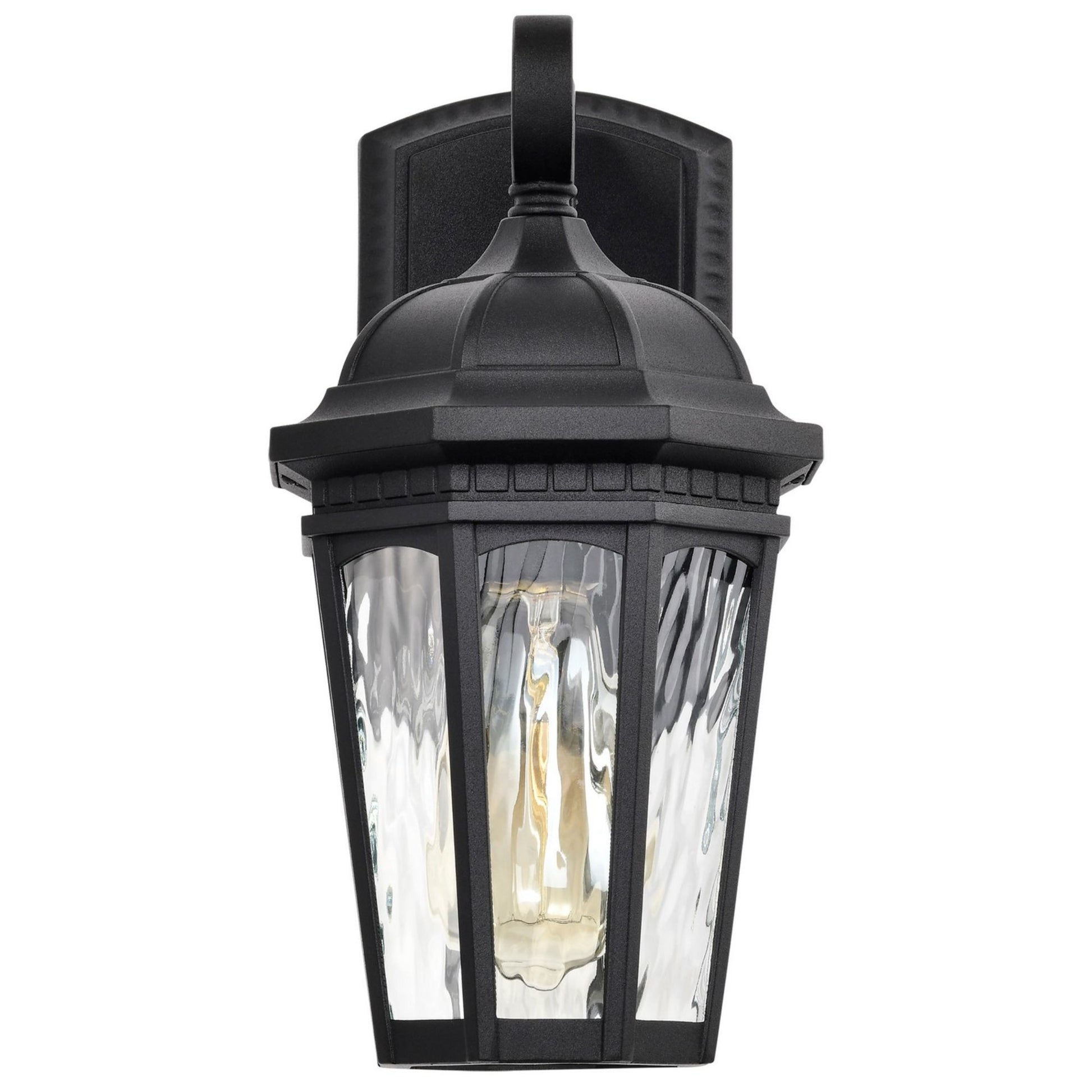 East River 12" Outdoor Wall Light, Matte Black Finish - Bees Lighting