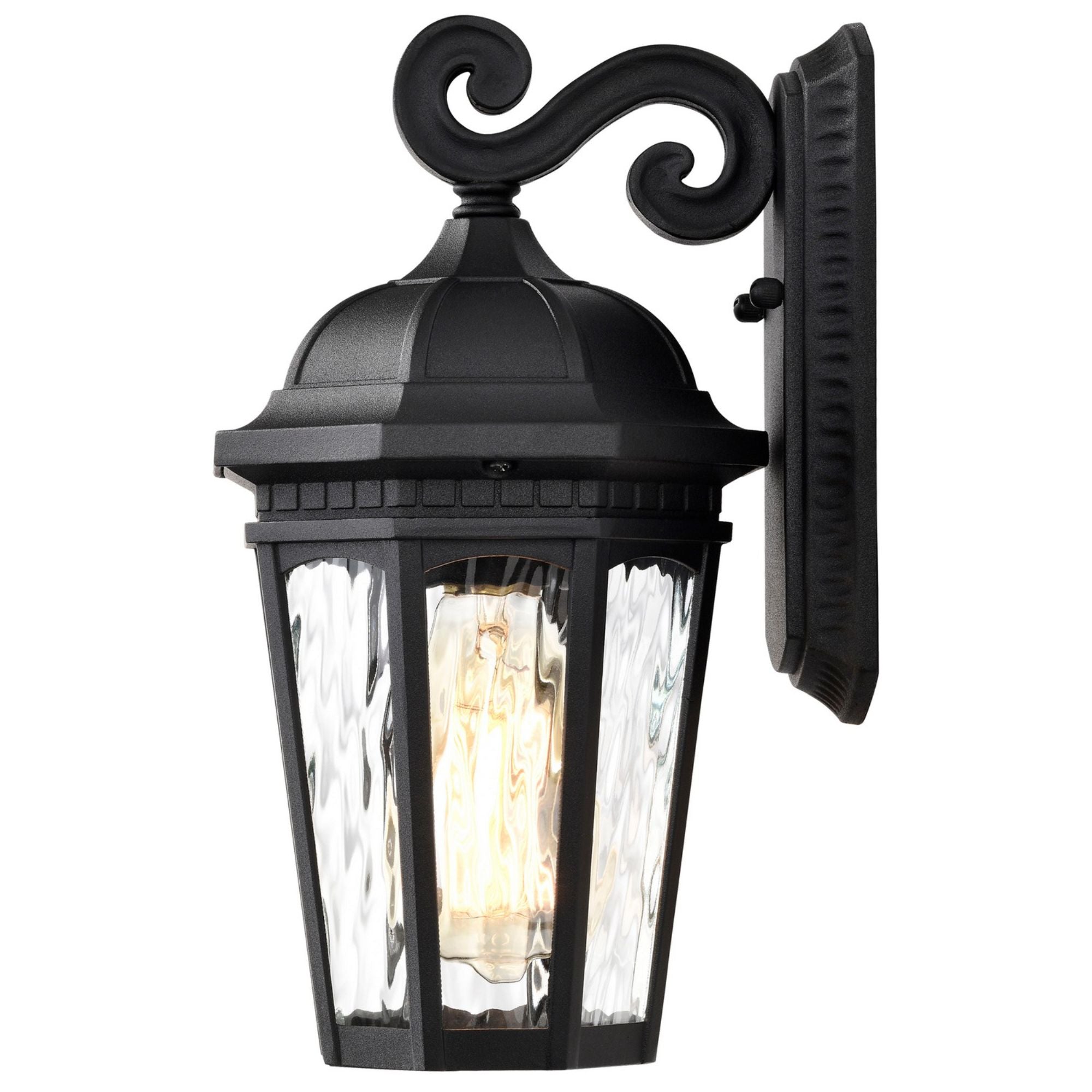 East River 12" Outdoor Wall Light, Matte Black Finish - Bees Lighting