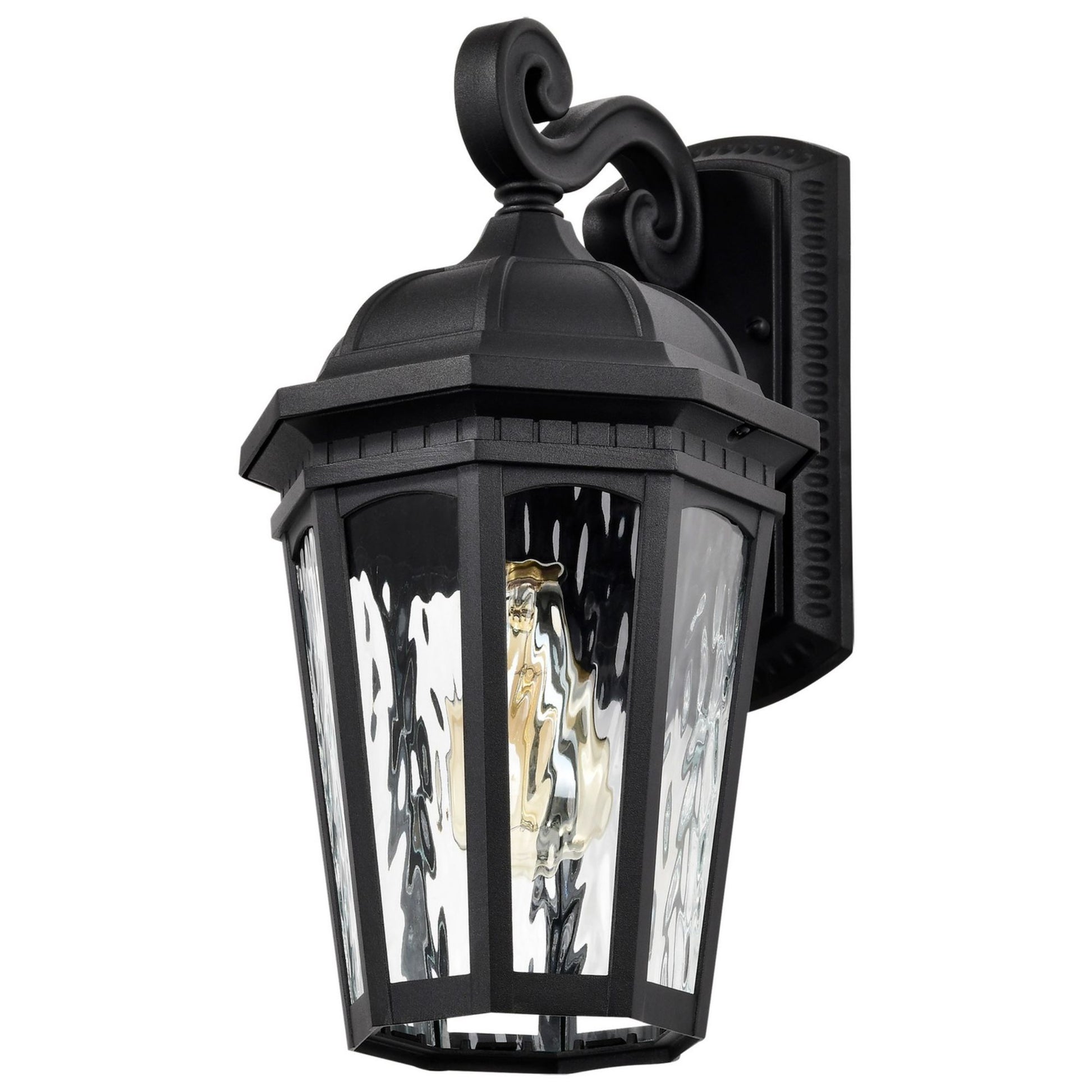 East River 16" Outdoor Wall Light, Matte Black Finish - Bees Lighting