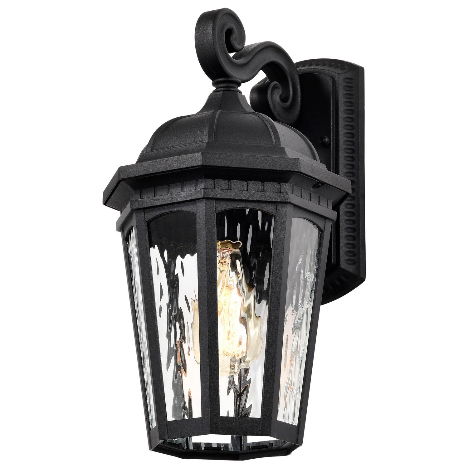 East River 16" Outdoor Wall Light, Matte Black Finish