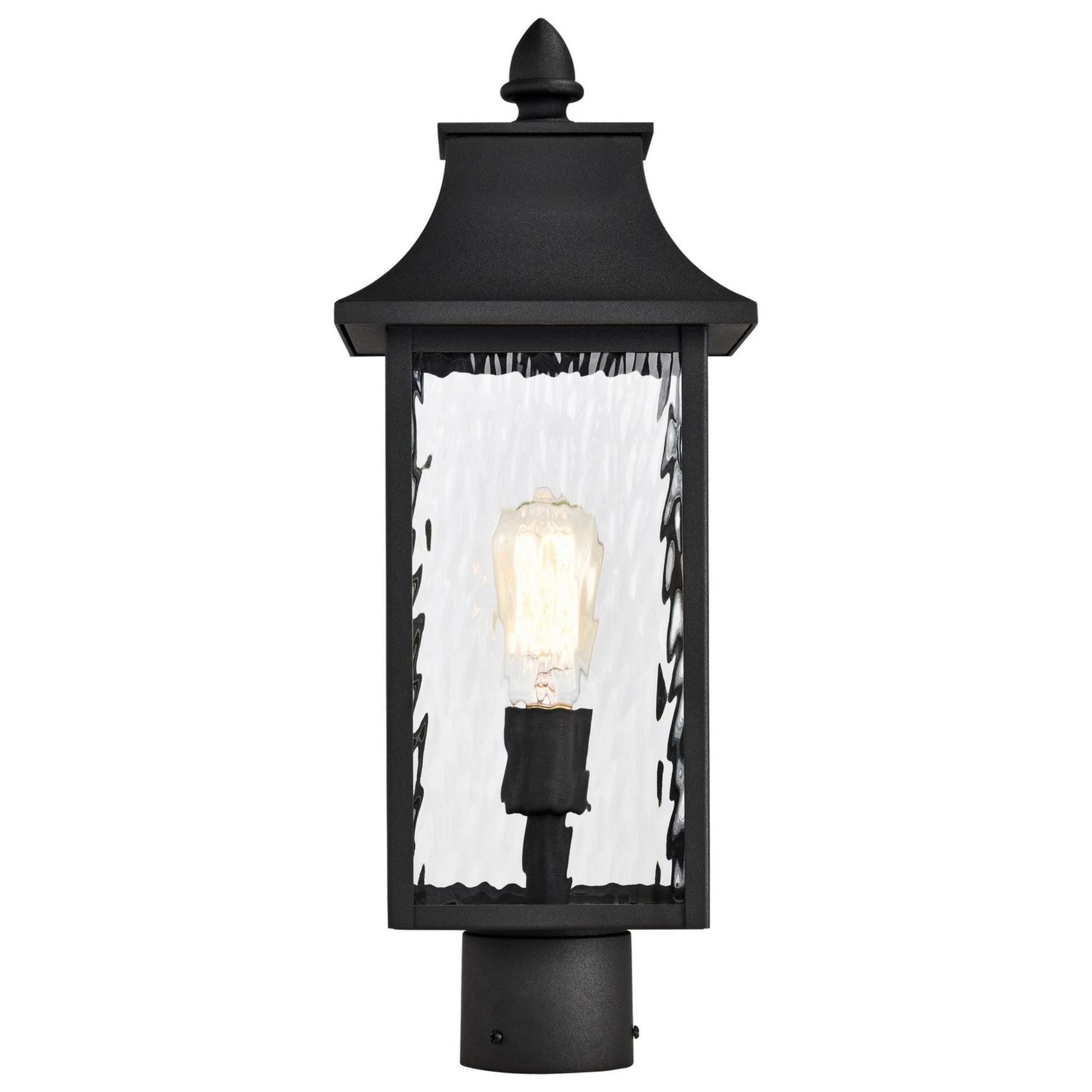 Austen 20" Outdoor Post Light, Matte Black Finish - Bees Lighting