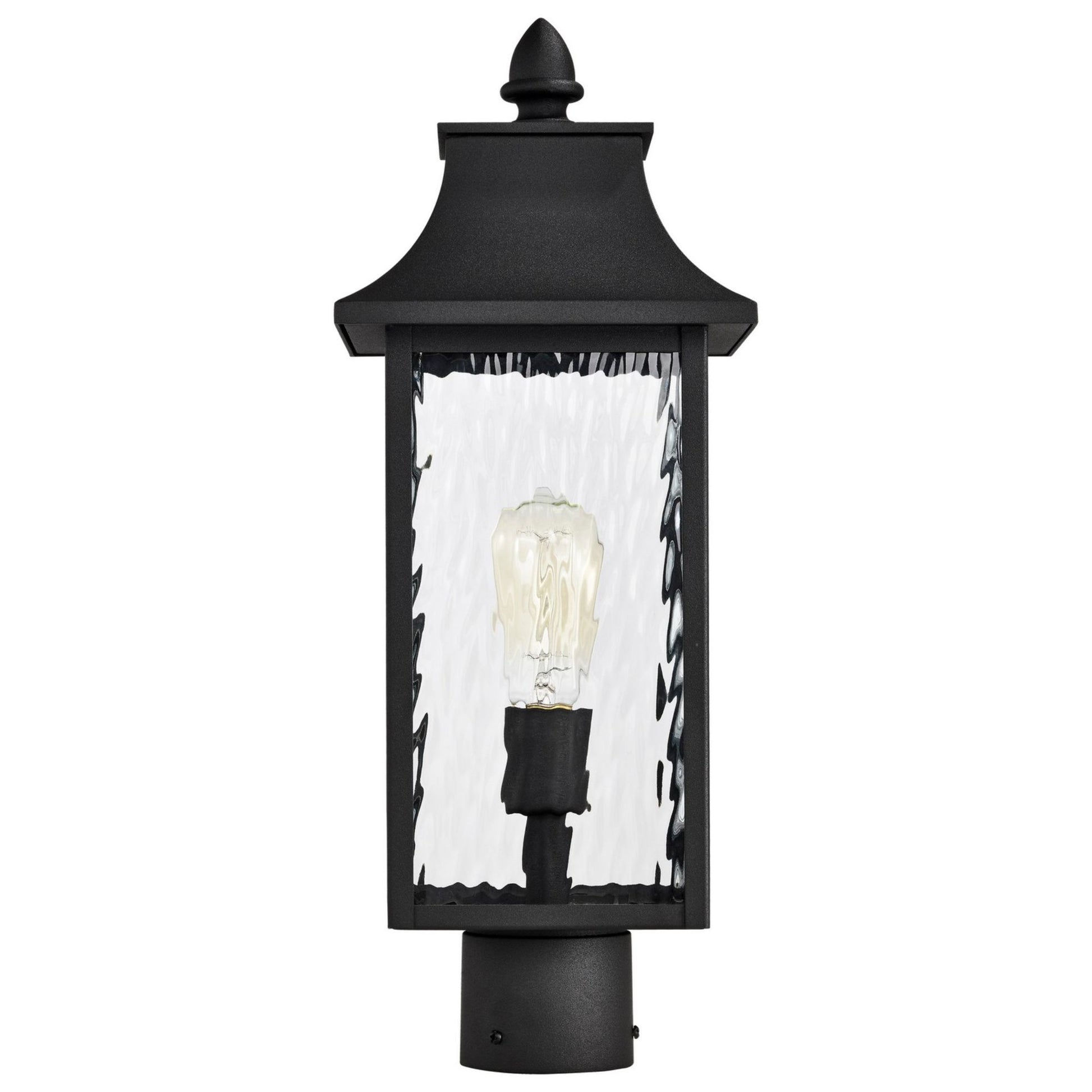 Austen 20" Outdoor Post Light, Matte Black Finish - Bees Lighting