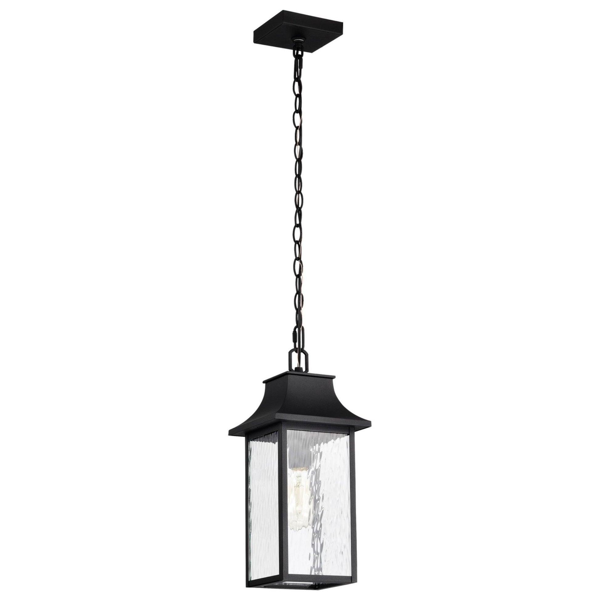 Austen 17" Outdoor Hanging Light, Matte Black Finish - Bees Lighting