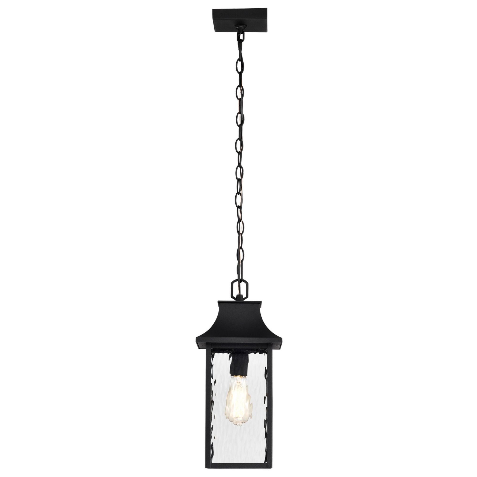 Austen 17" Outdoor Hanging Light, Matte Black Finish - Bees Lighting