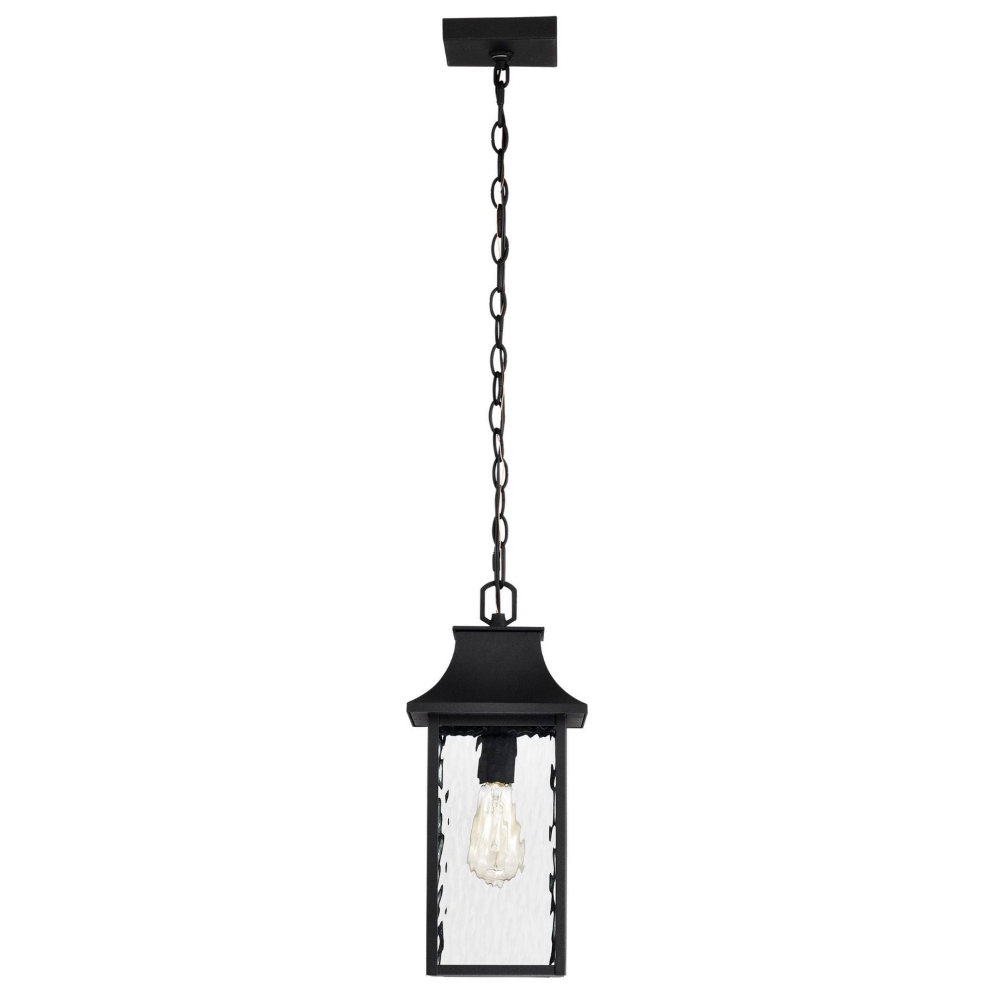 Austen 17" Outdoor Hanging Light, Matte Black Finish - Bees Lighting