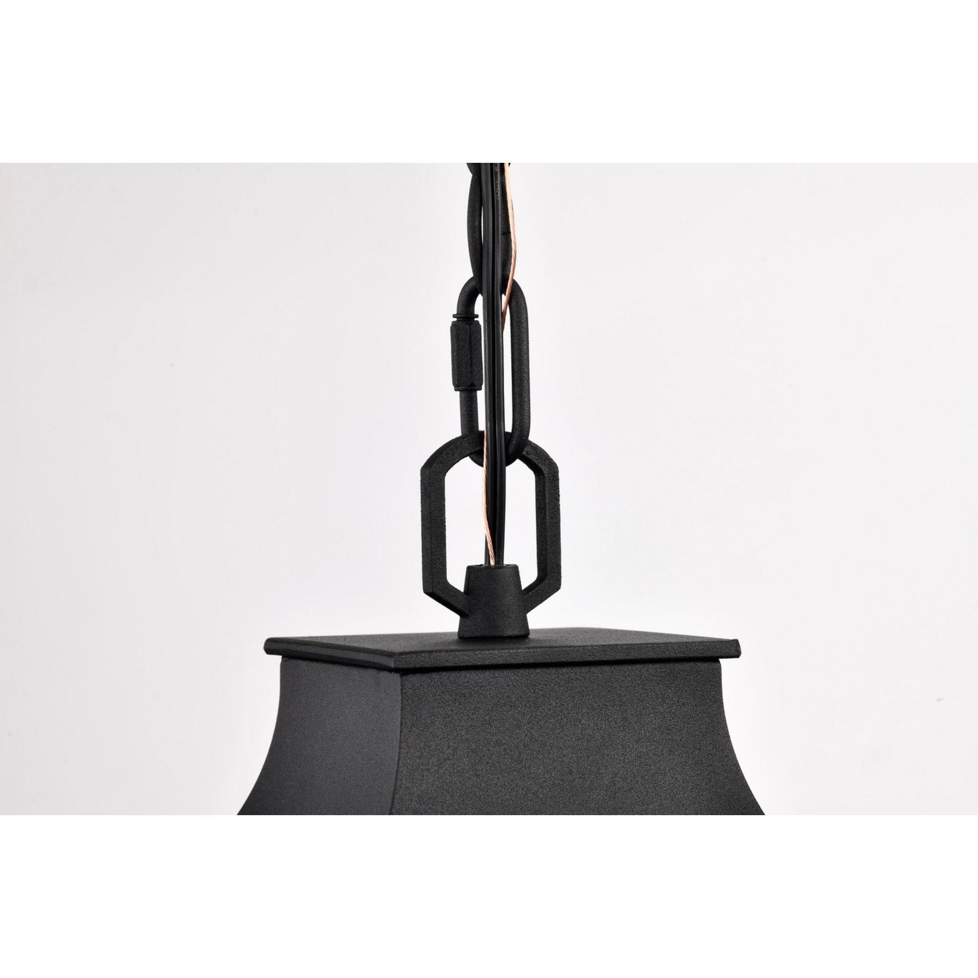 Austen 17" Outdoor Hanging Light, Matte Black Finish - Bees Lighting