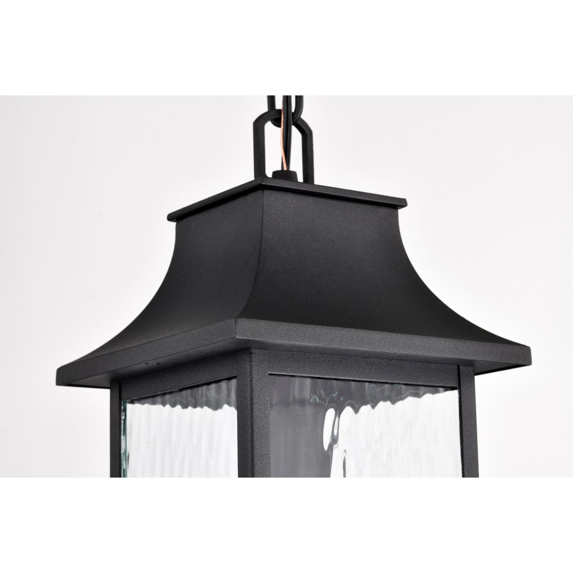 Austen 17" Outdoor Hanging Light, Matte Black Finish - Bees Lighting