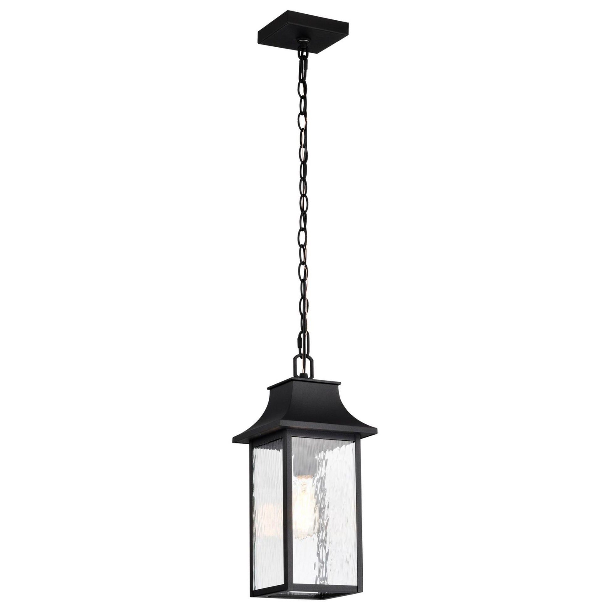 Austen 17" Outdoor Hanging Light, Matte Black Finish - Bees Lighting