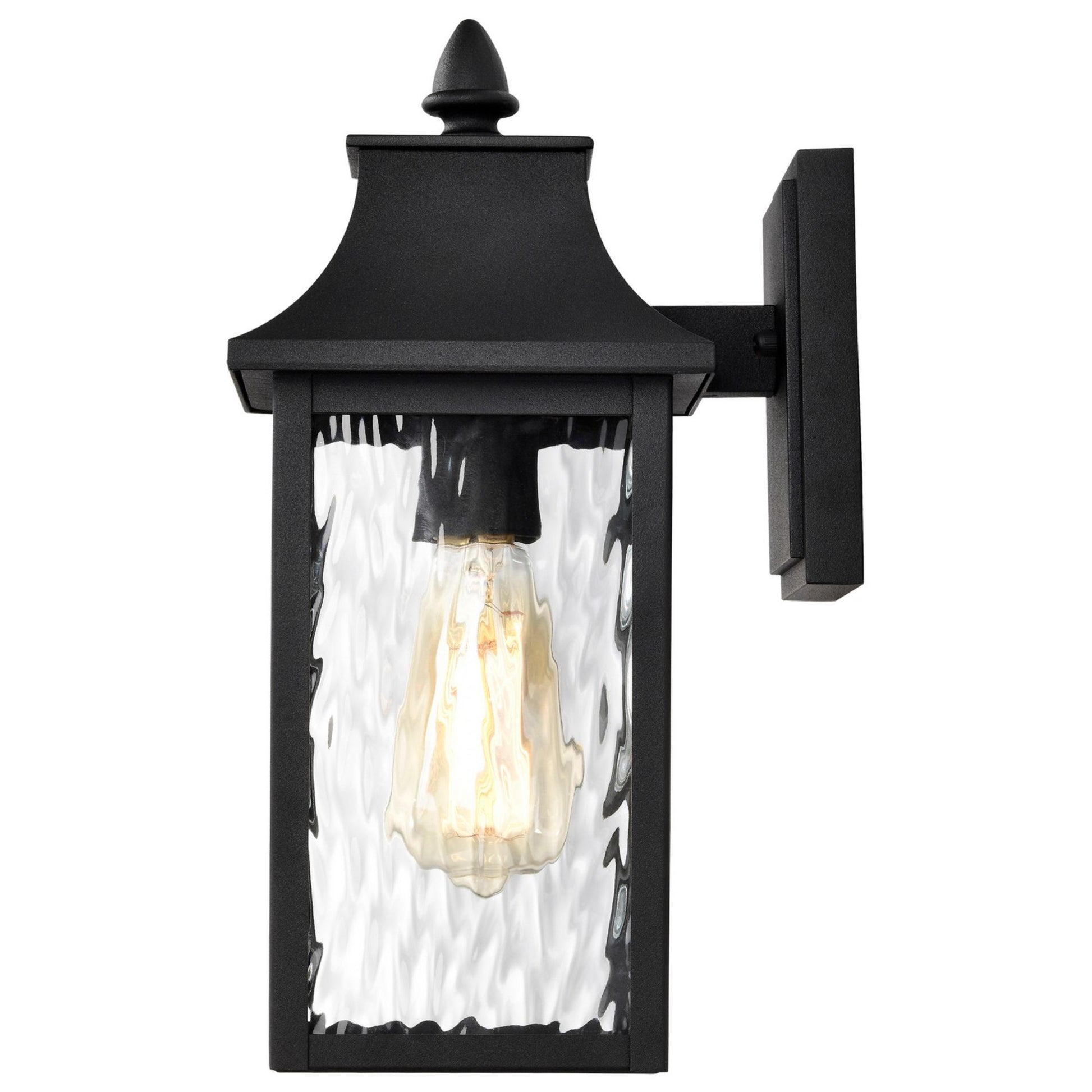 Austen 13" Outdoor Wall Light, Matte Black Finish - Bees Lighting