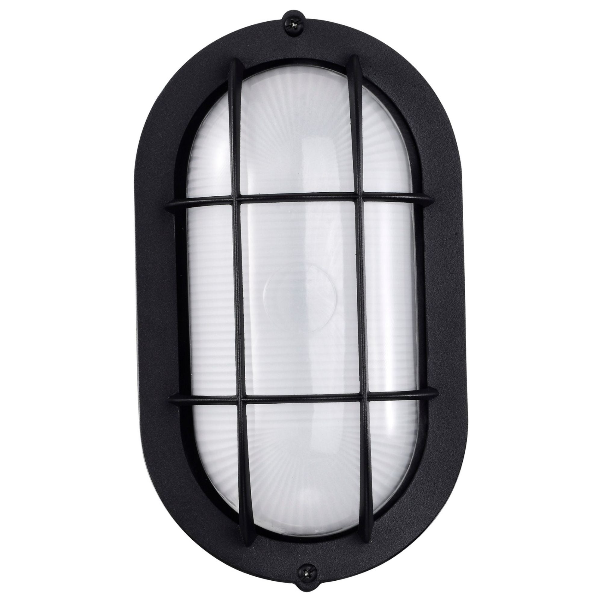 8.5" LED Oval Bulk Head Light, 800 Lm, 3000K, Black - Bees Lighting