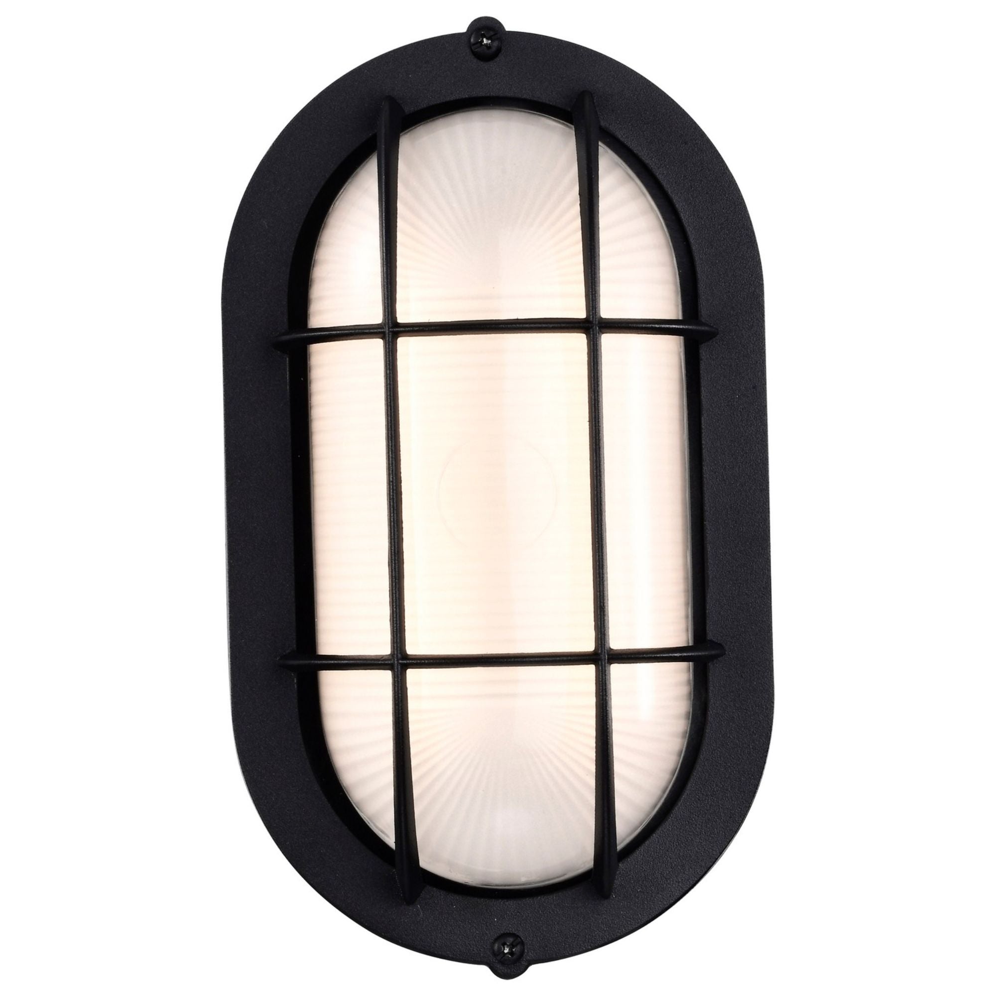 8.5" LED Oval Bulk Head Light, 800 Lm, 3000K, Black - Bees Lighting