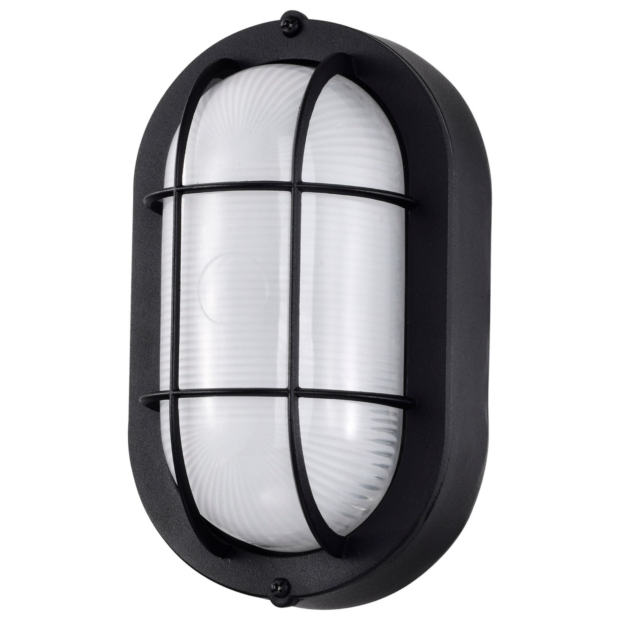 8.5" LED Oval Bulk Head Light, 800 Lm, 3000K, Black - Bees Lighting