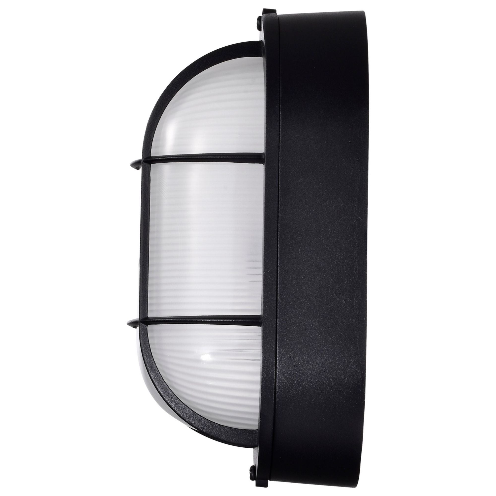 8.5" LED Oval Bulk Head Light, 800 Lm, 3000K, Black - Bees Lighting