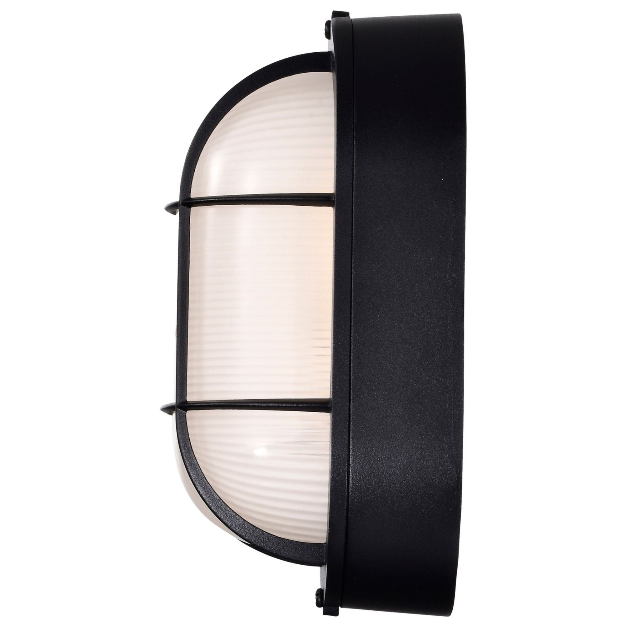 8.5" LED Oval Bulk Head Light, 800 Lm, 3000K, Black - Bees Lighting