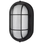 8.5" LED Oval Bulk Head Light, White Glass - Bees Lighting