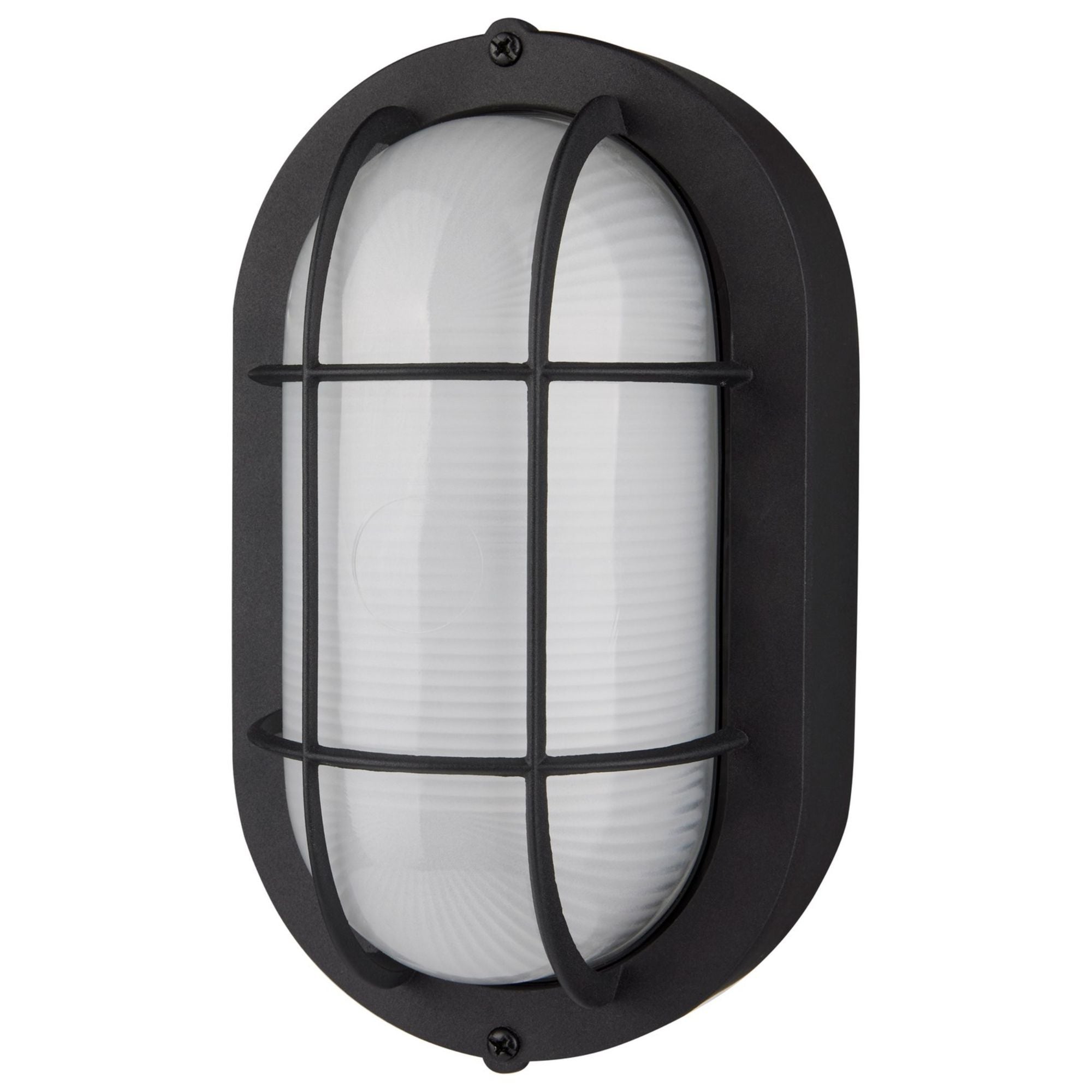 8.5" LED Oval Bulk Head Light, White Glass - Bees Lighting