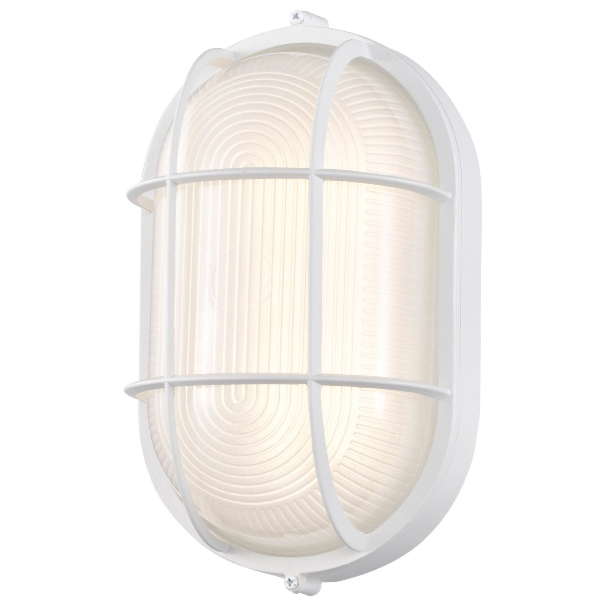 11" LED Oval Bulk Head Light, 1000 Lm, 3000K, White - Bees Lighting
