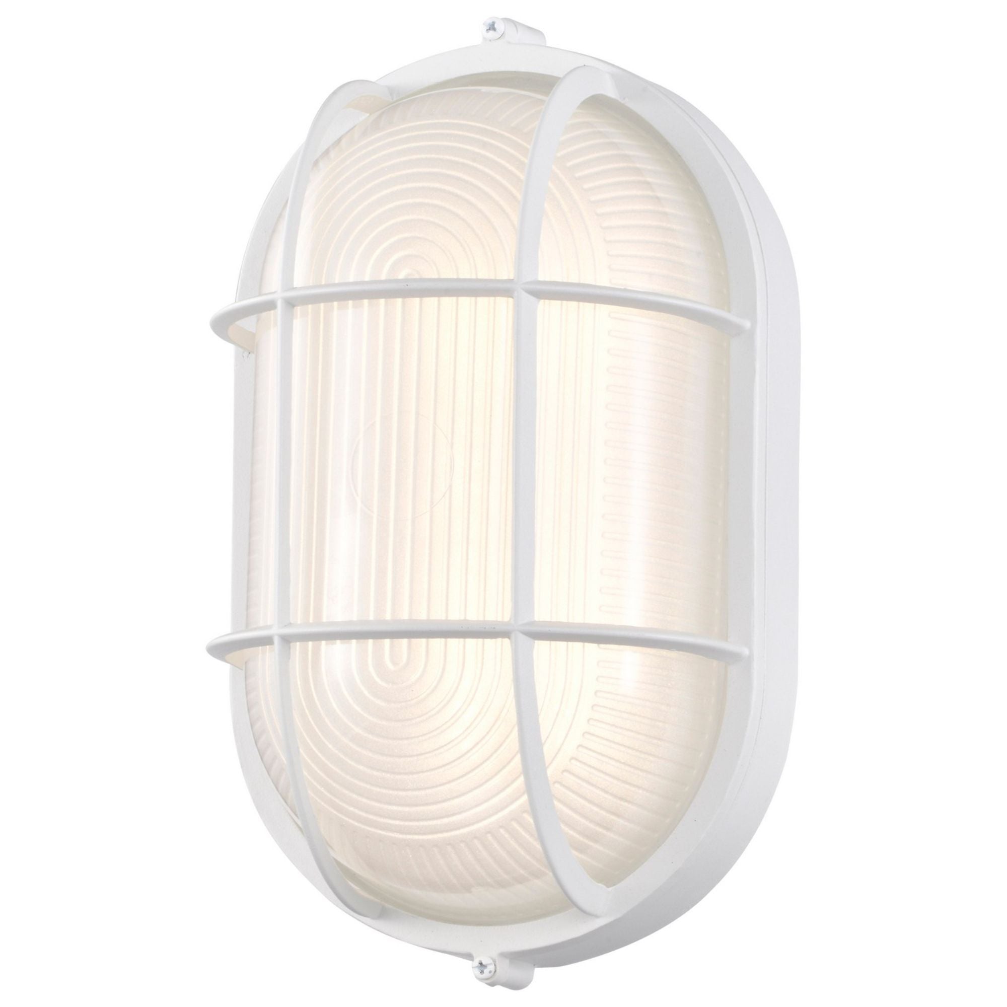 11" LED Oval Bulk Head Light, 1000 Lm, 3000K, White - Bees Lighting