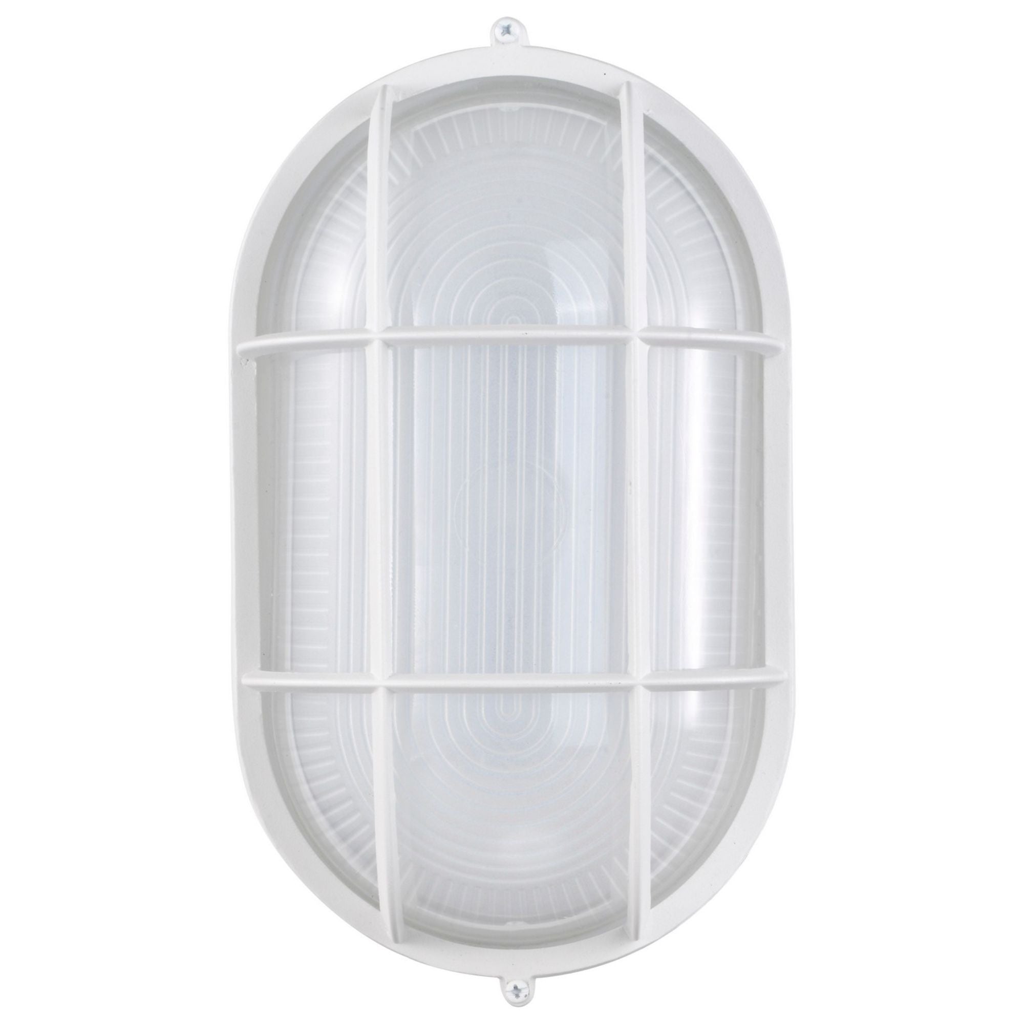 11" LED Oval Bulk Head Light, 1000 Lm, 3000K, White - Bees Lighting