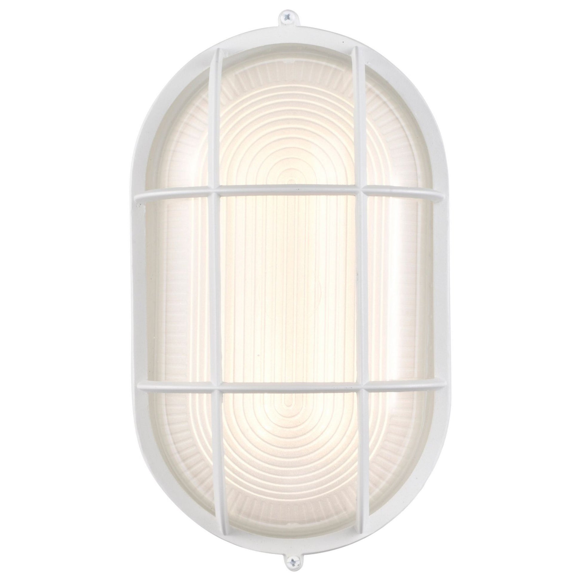 11" LED Oval Bulk Head Light, 1000 Lm, 3000K, White - Bees Lighting